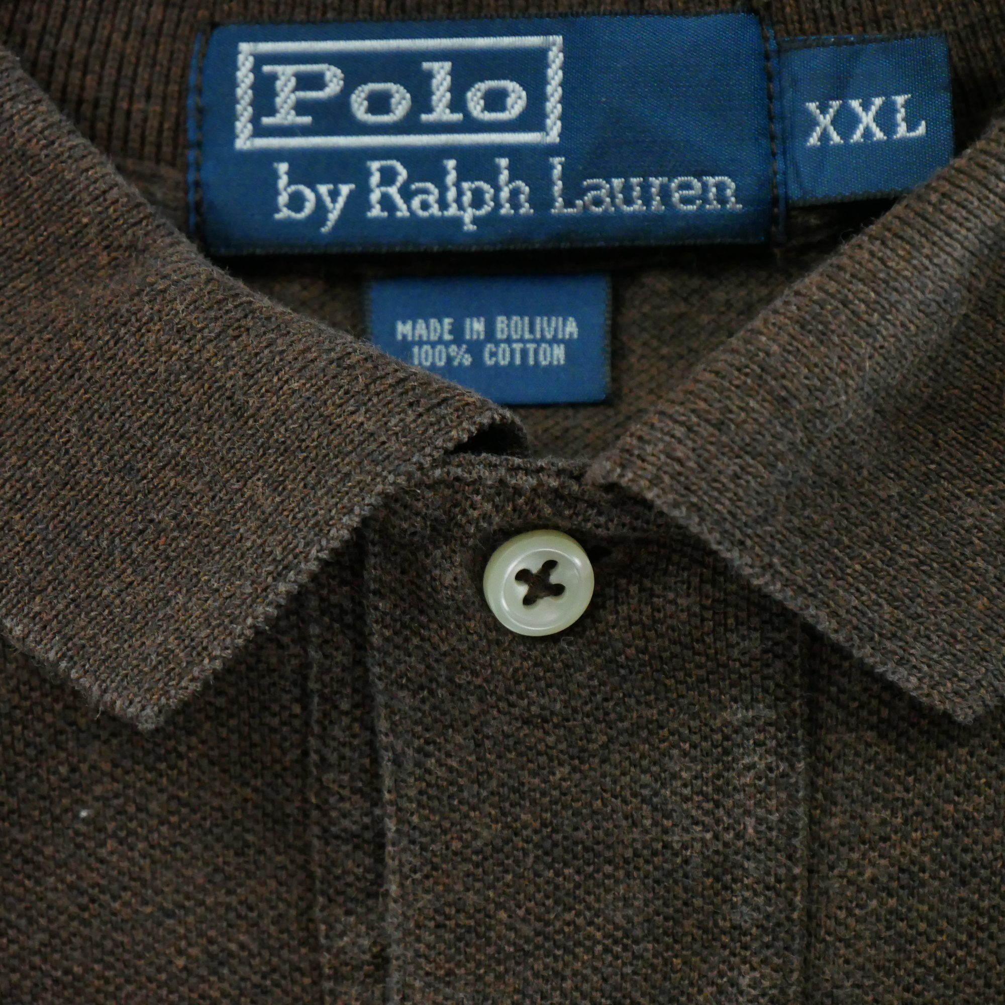 Polo manches longues Homme  Marron 7