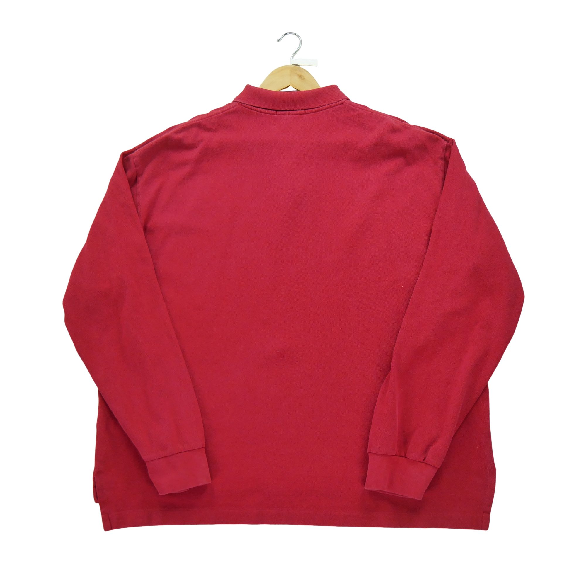Polo manches longues Homme  Rouge 2