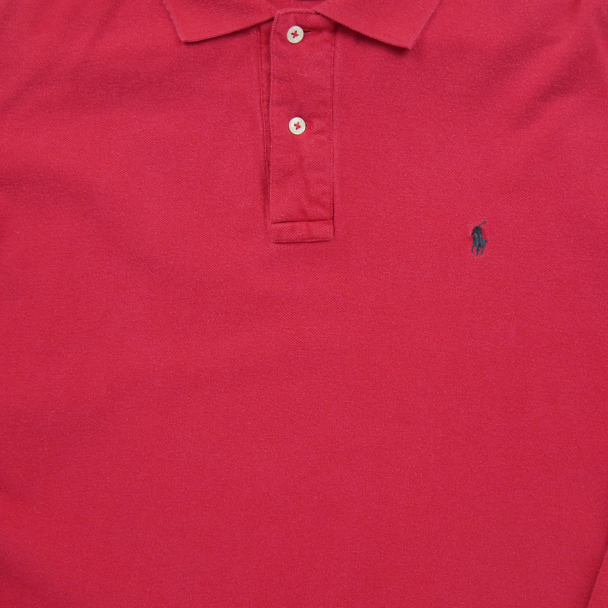Polo manches longues Homme  Rouge 3