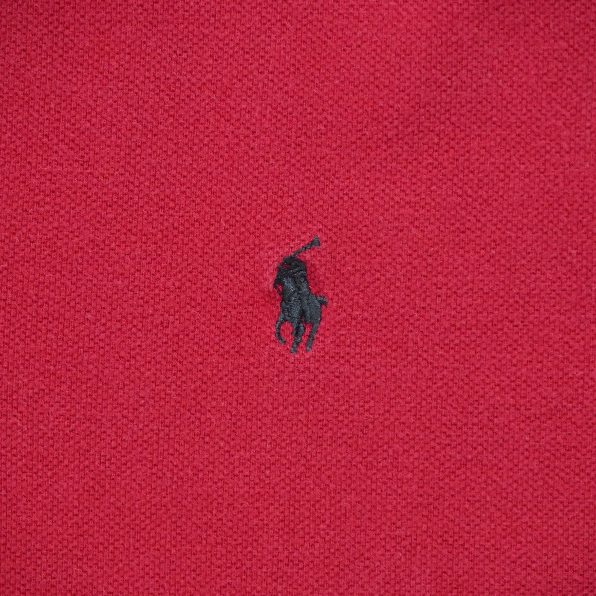 Polo manches longues Homme  Rouge 4