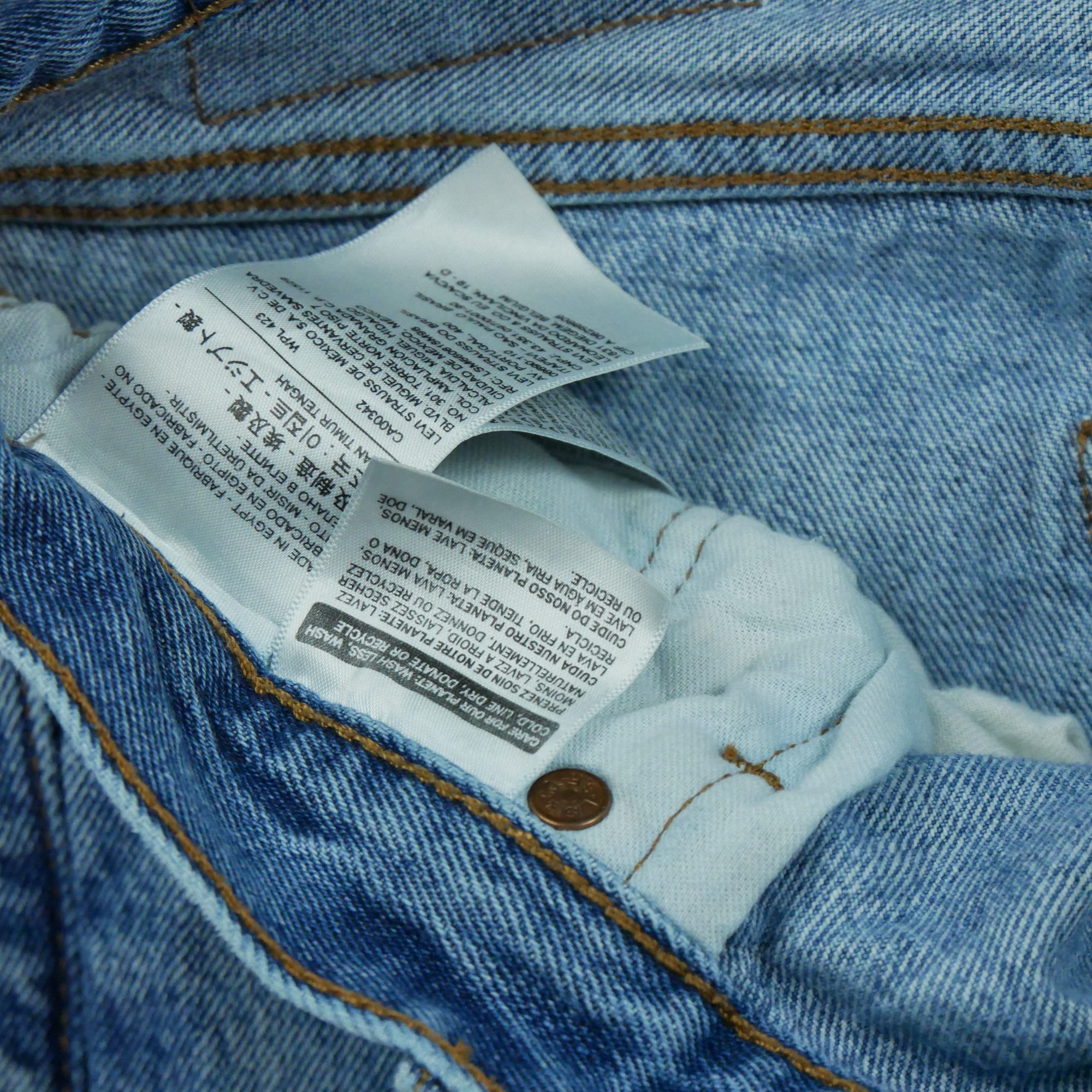 Jean Homme Levis 501 Bleu clair 8