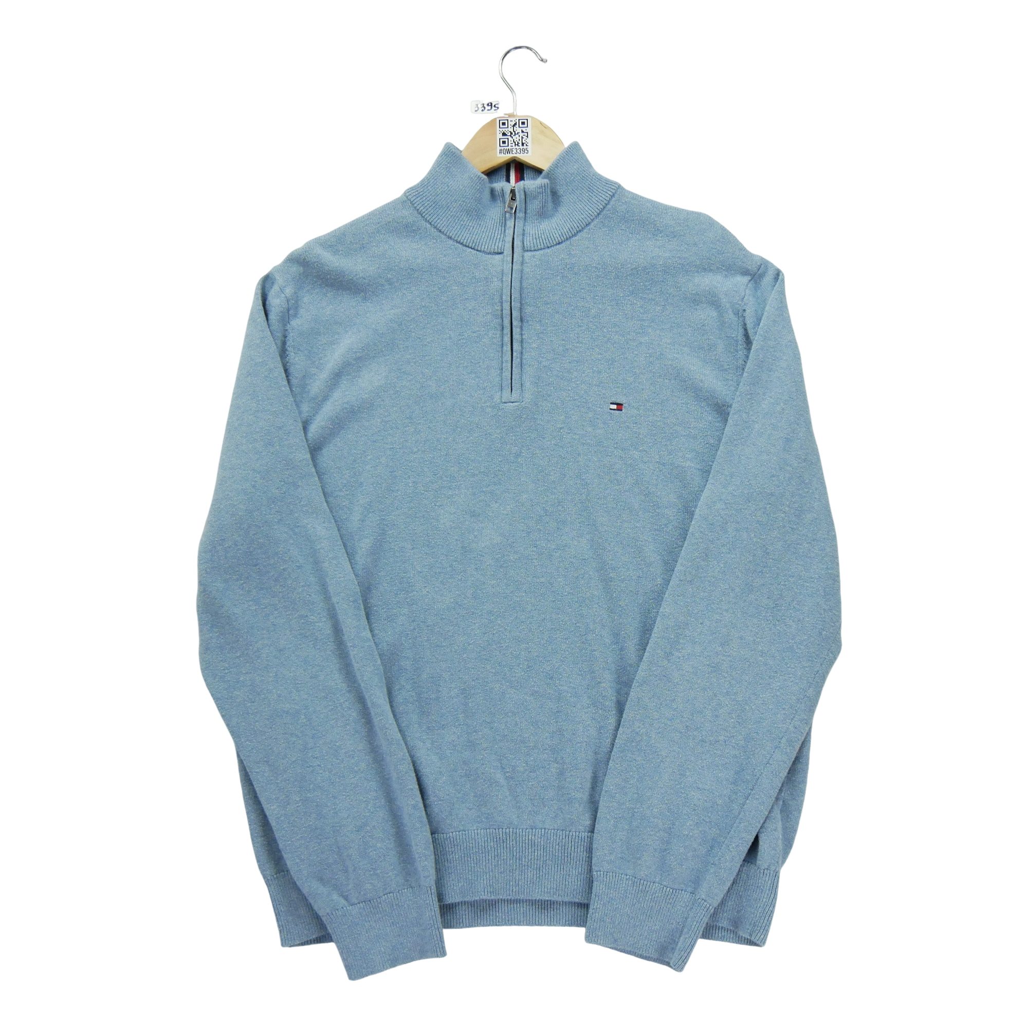 Pull Homme  demi-zippé Bleu clair 3