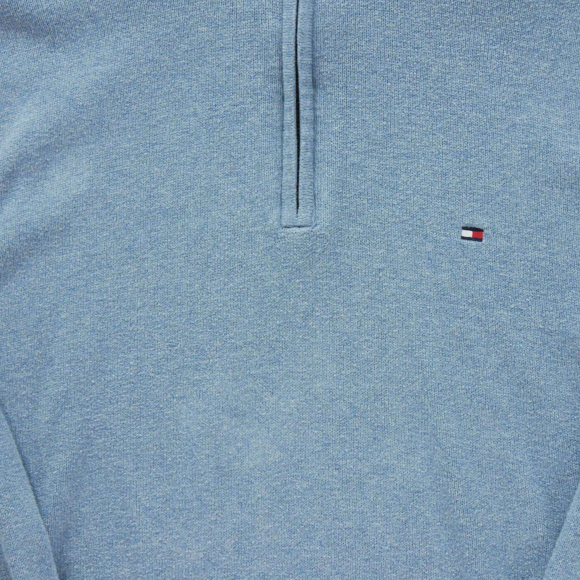 Pull Homme  demi-zippé Bleu clair 4