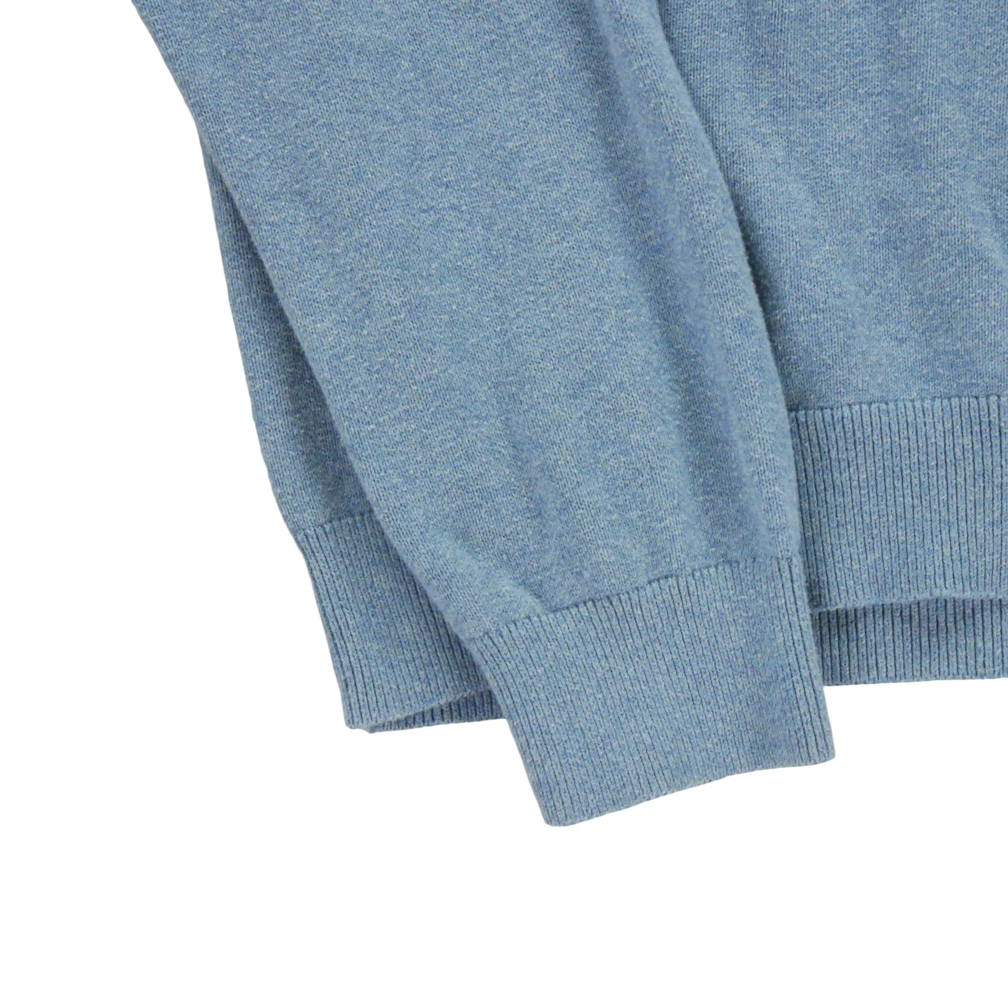 Pull Homme  demi-zippé Bleu clair 5
