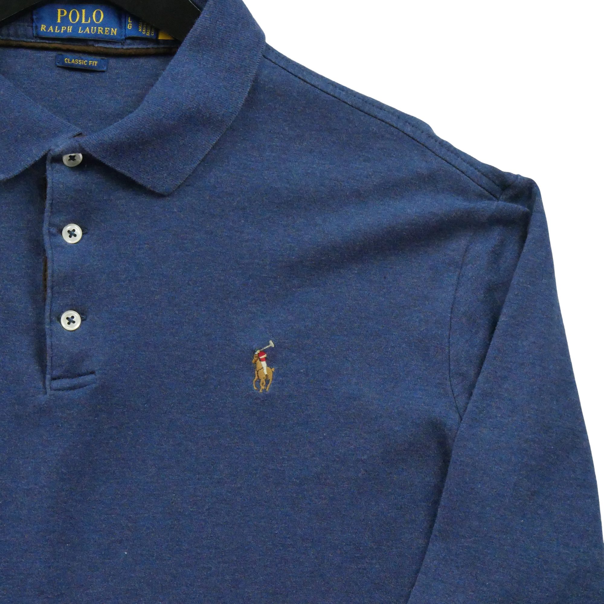Polo manches longues Homme  Marine 3