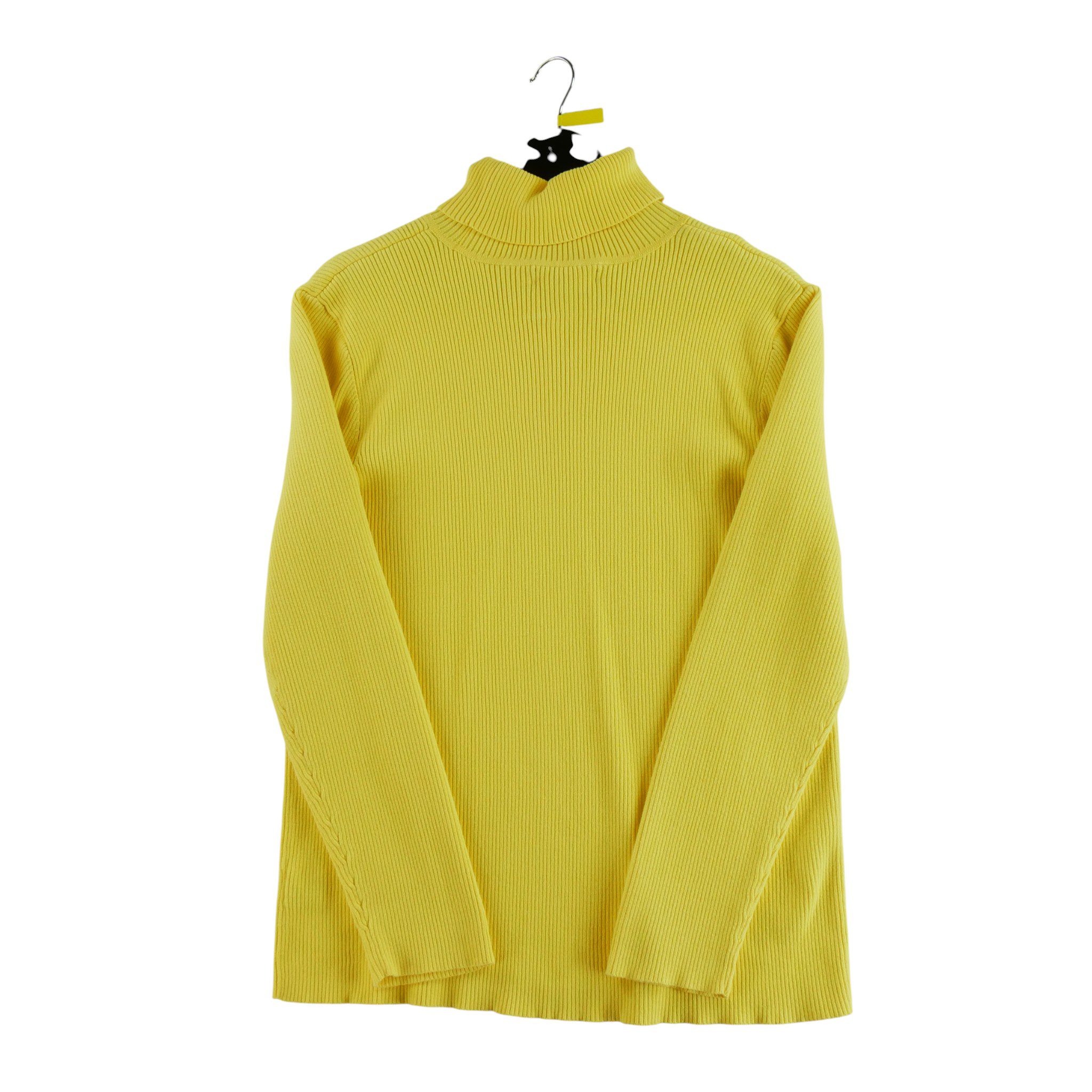 Pull Femme  col roulé Jaune 2