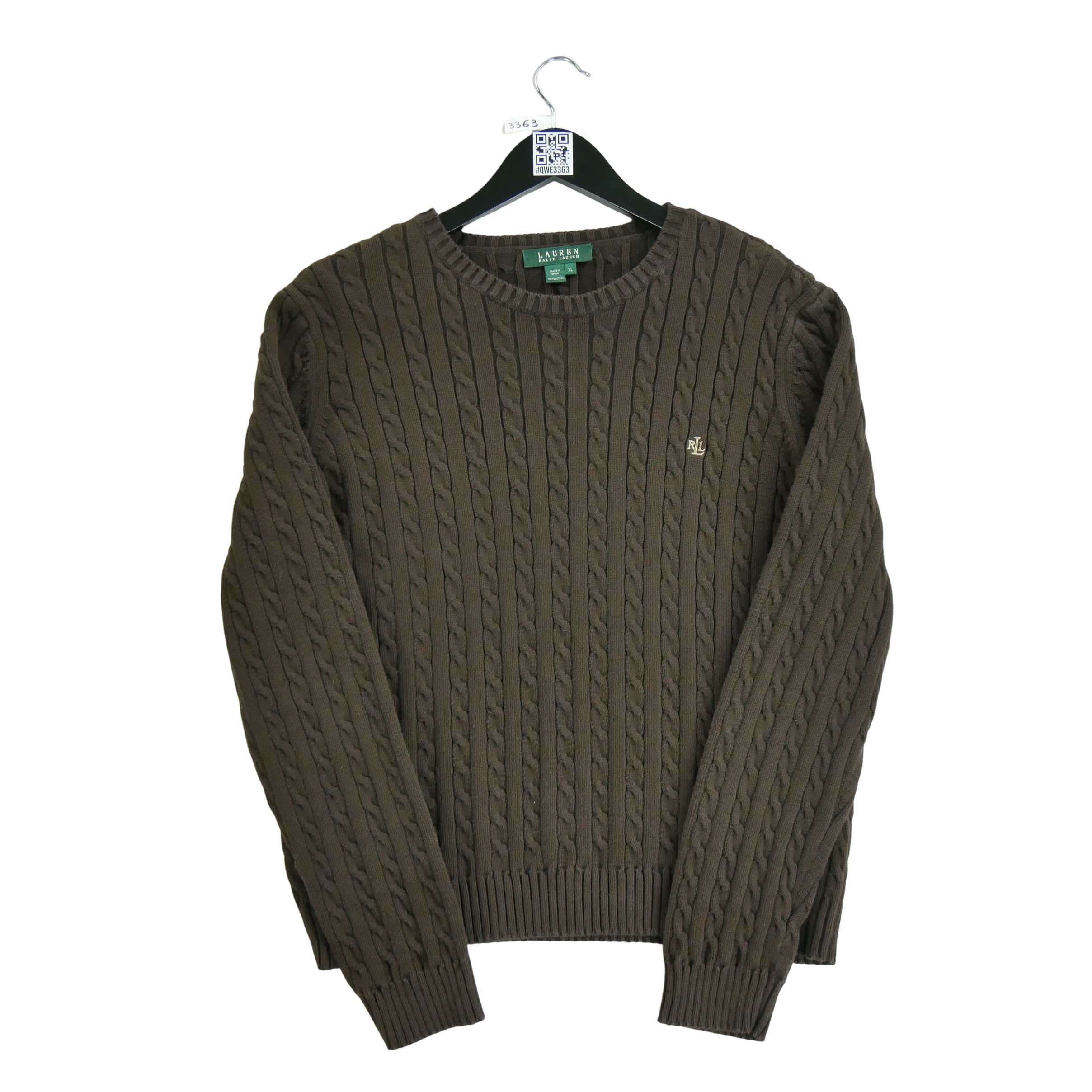 Pull Femme  en maille torsadée Marron 1