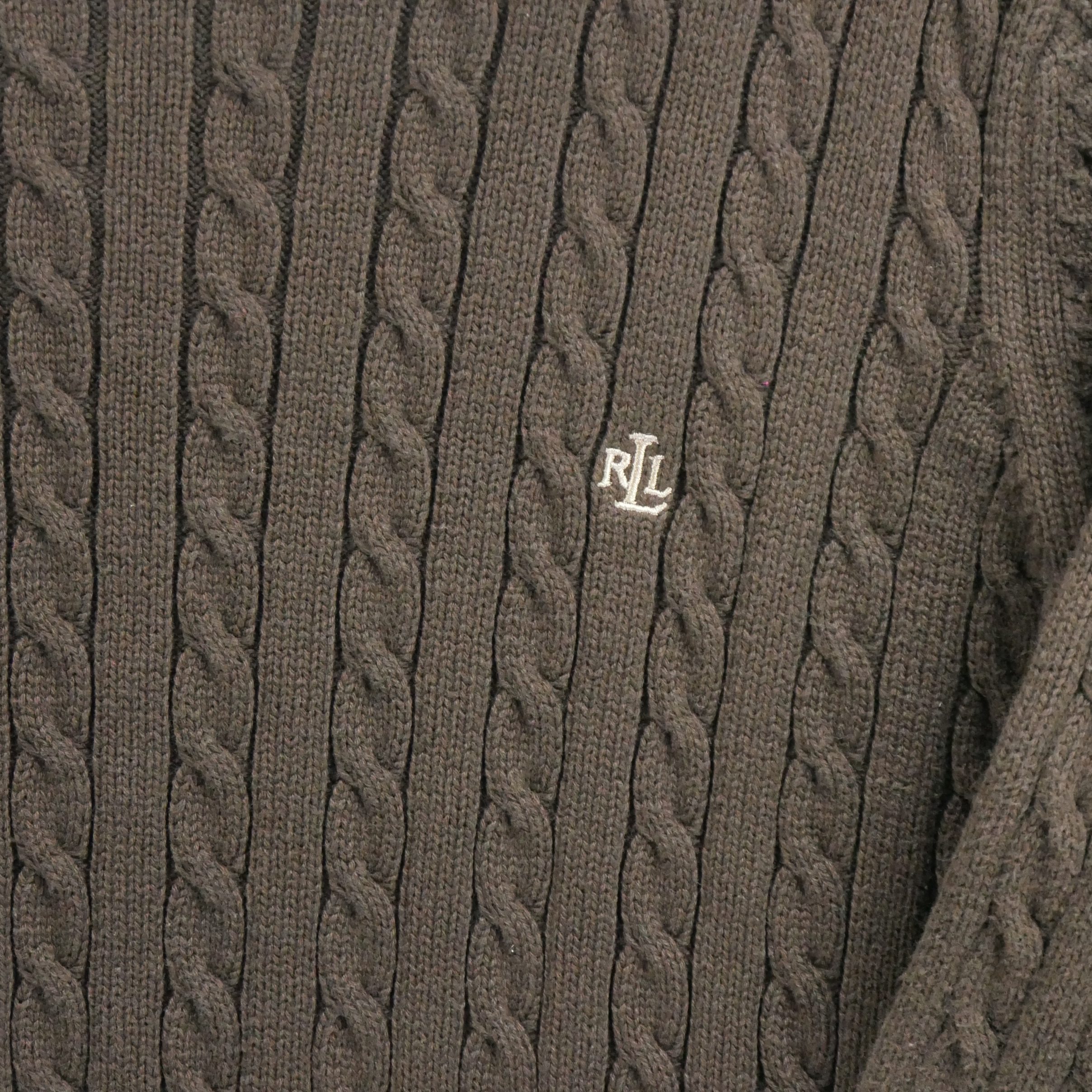 Pull Femme  en maille torsadée Marron 5