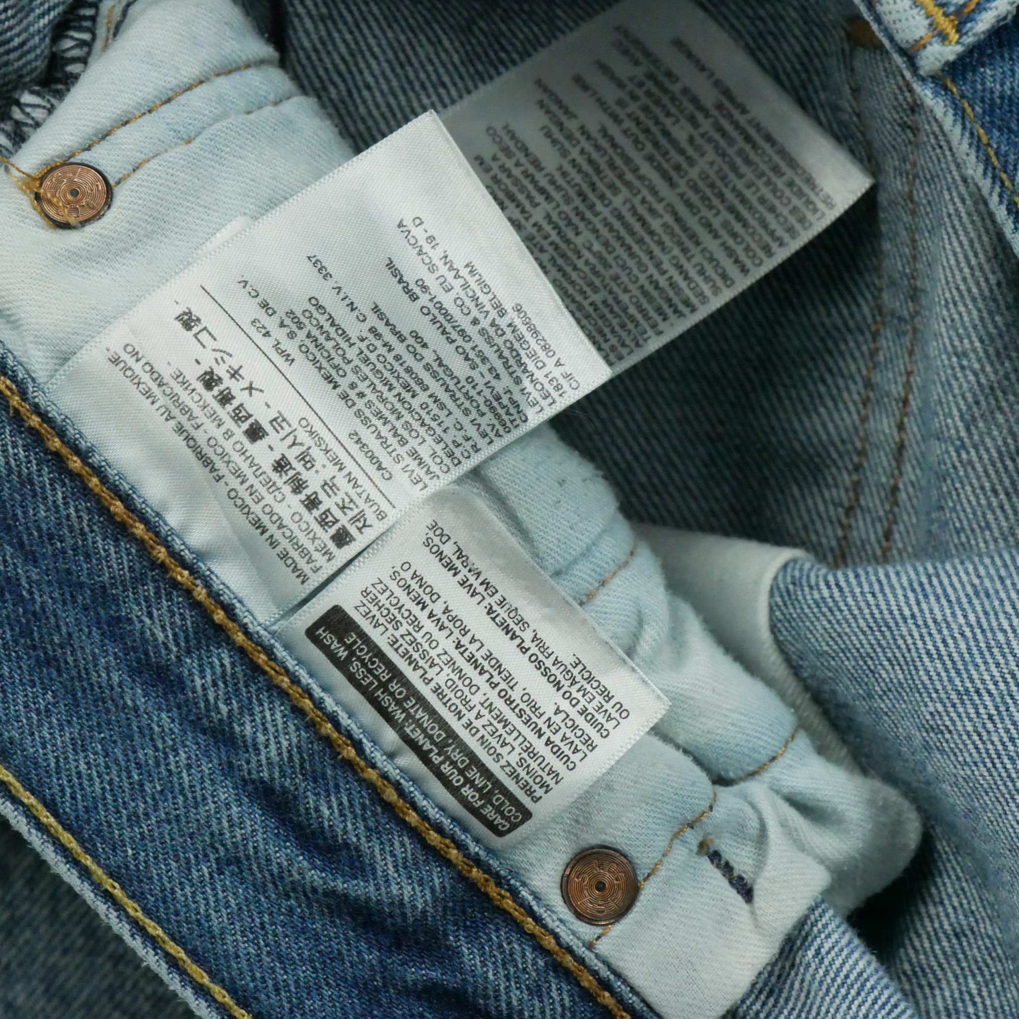 Jean Homme Levis 501 Bleu clair 12