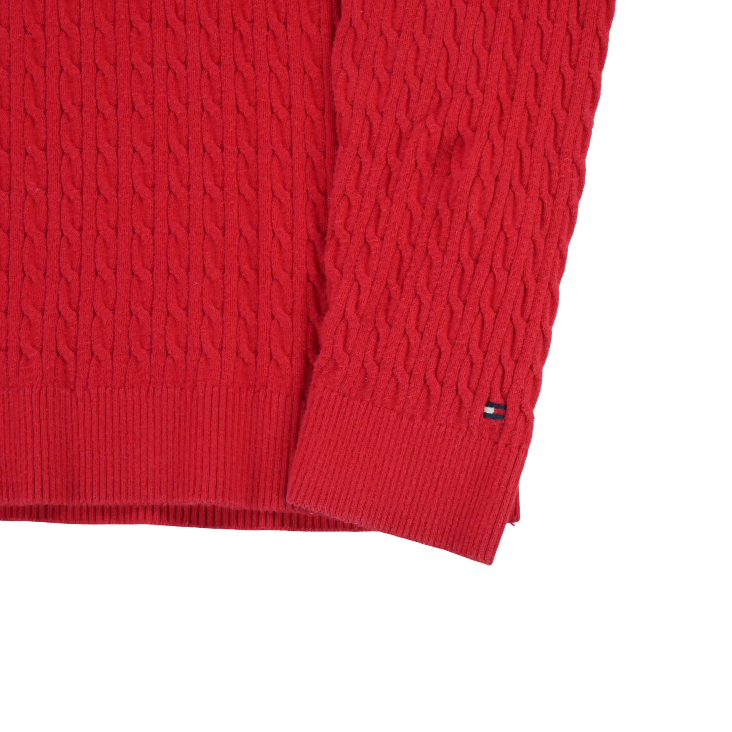 Pull Femme  en maille torsadée Rouge 4