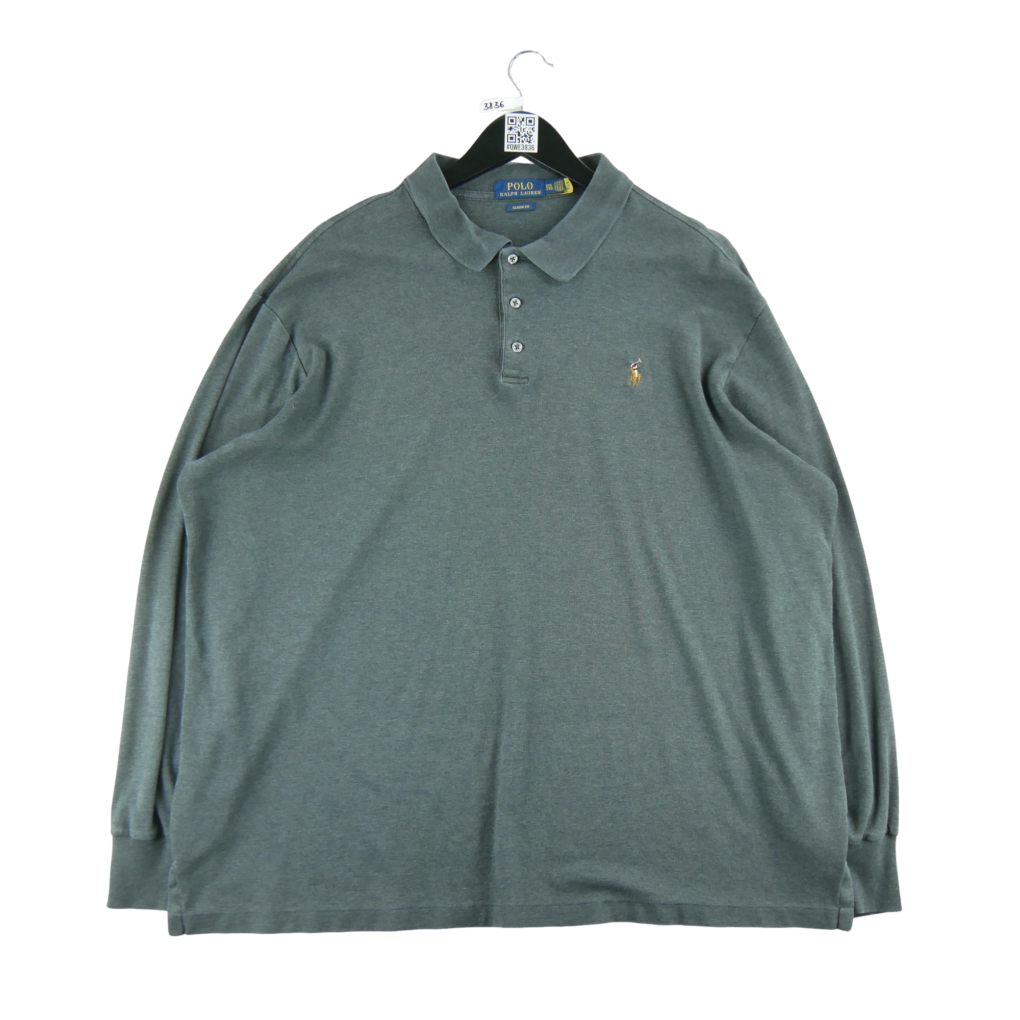 Polo manches longues Homme  Gris 1