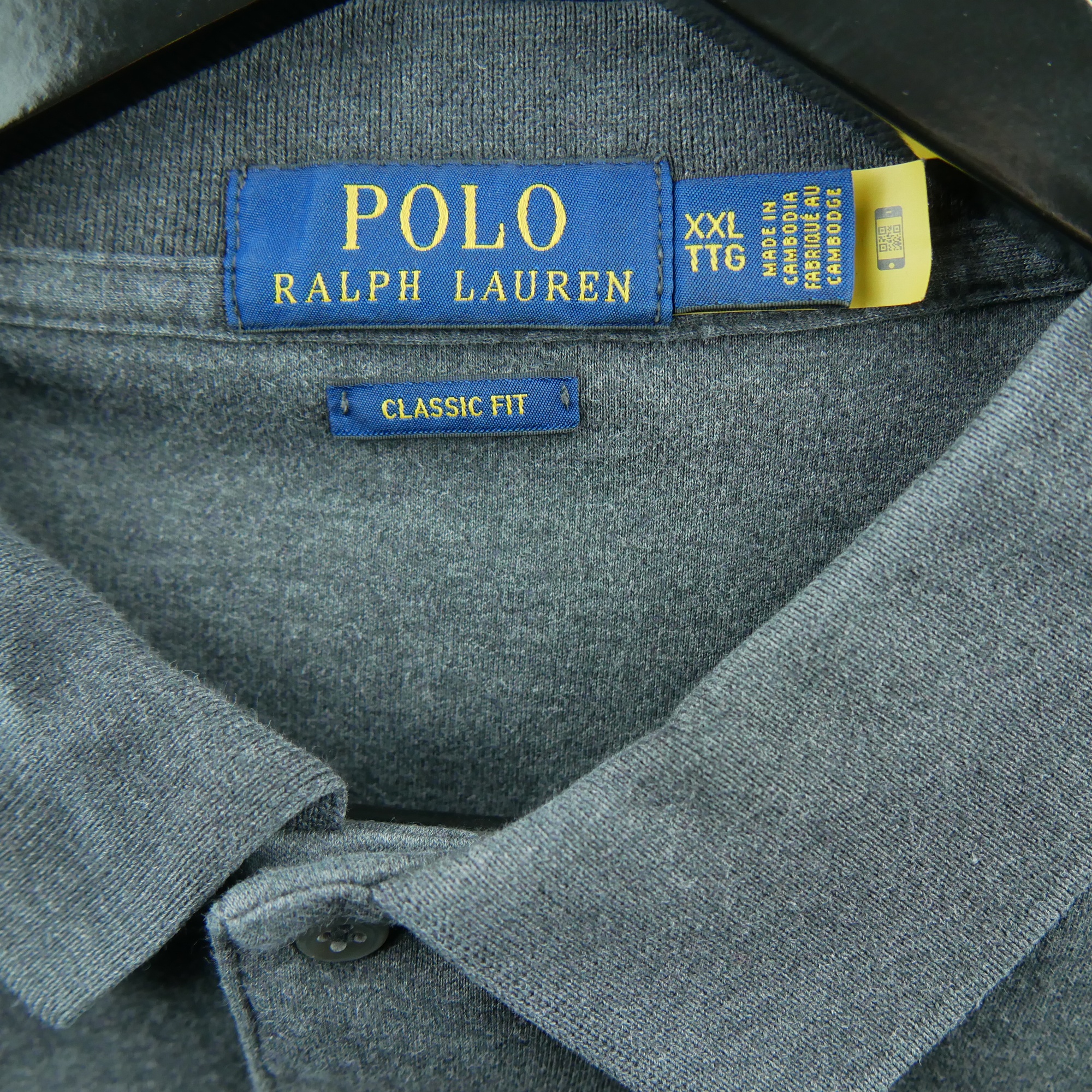 Polo manches longues Homme  Gris 5
