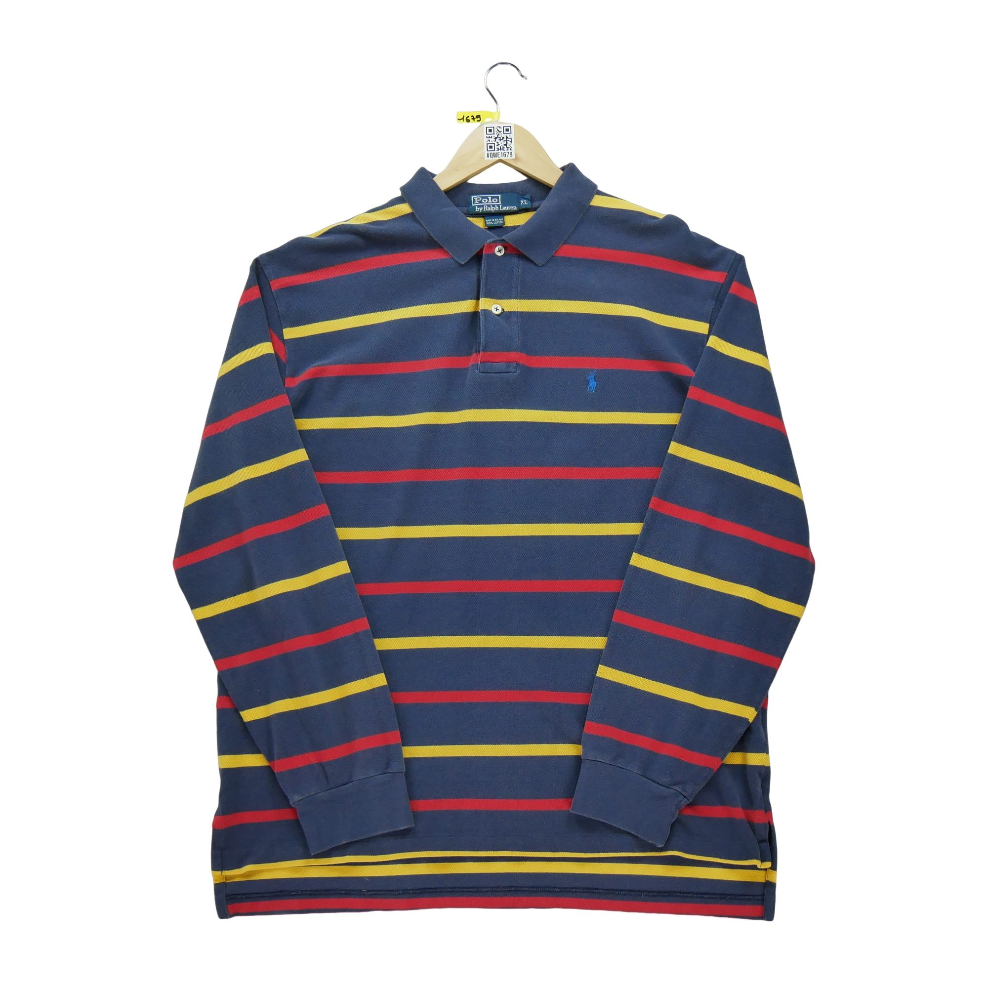 Polo manches longues Homme  Marine 2
