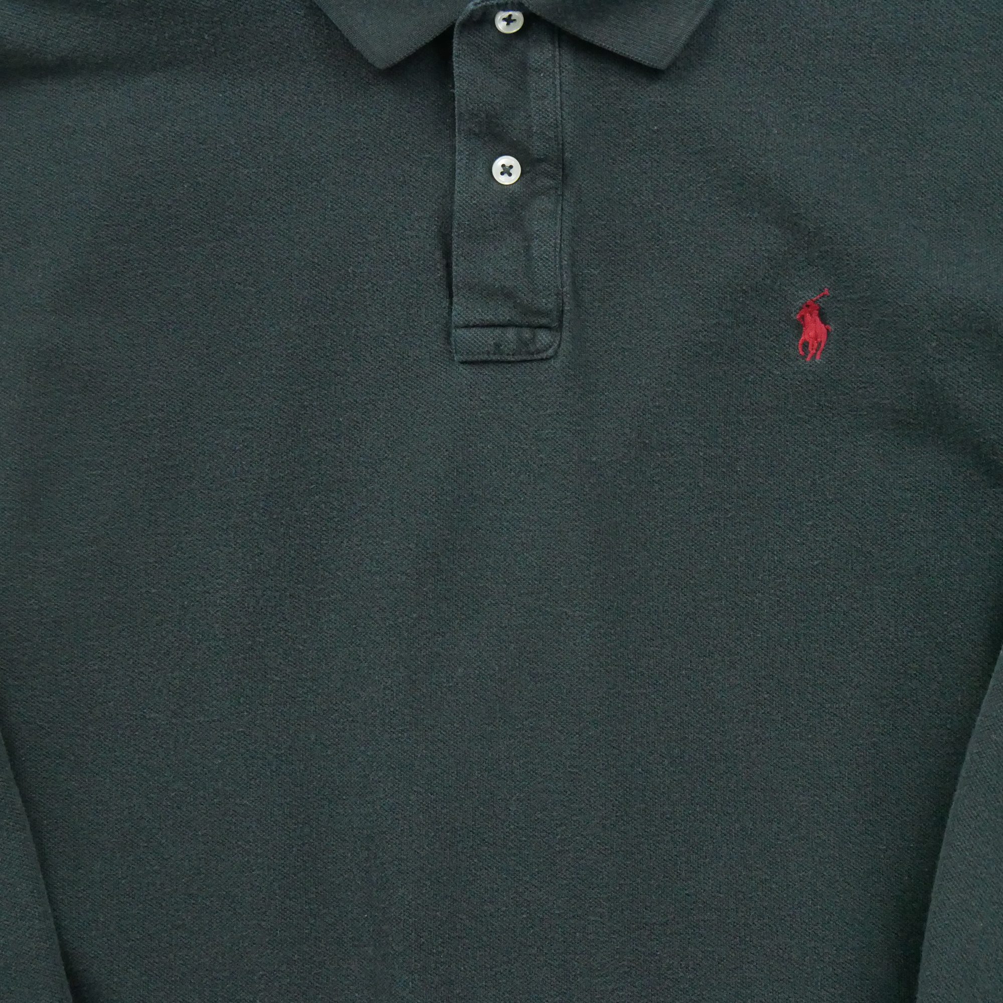 Polo manches longues Homme  Noir 3