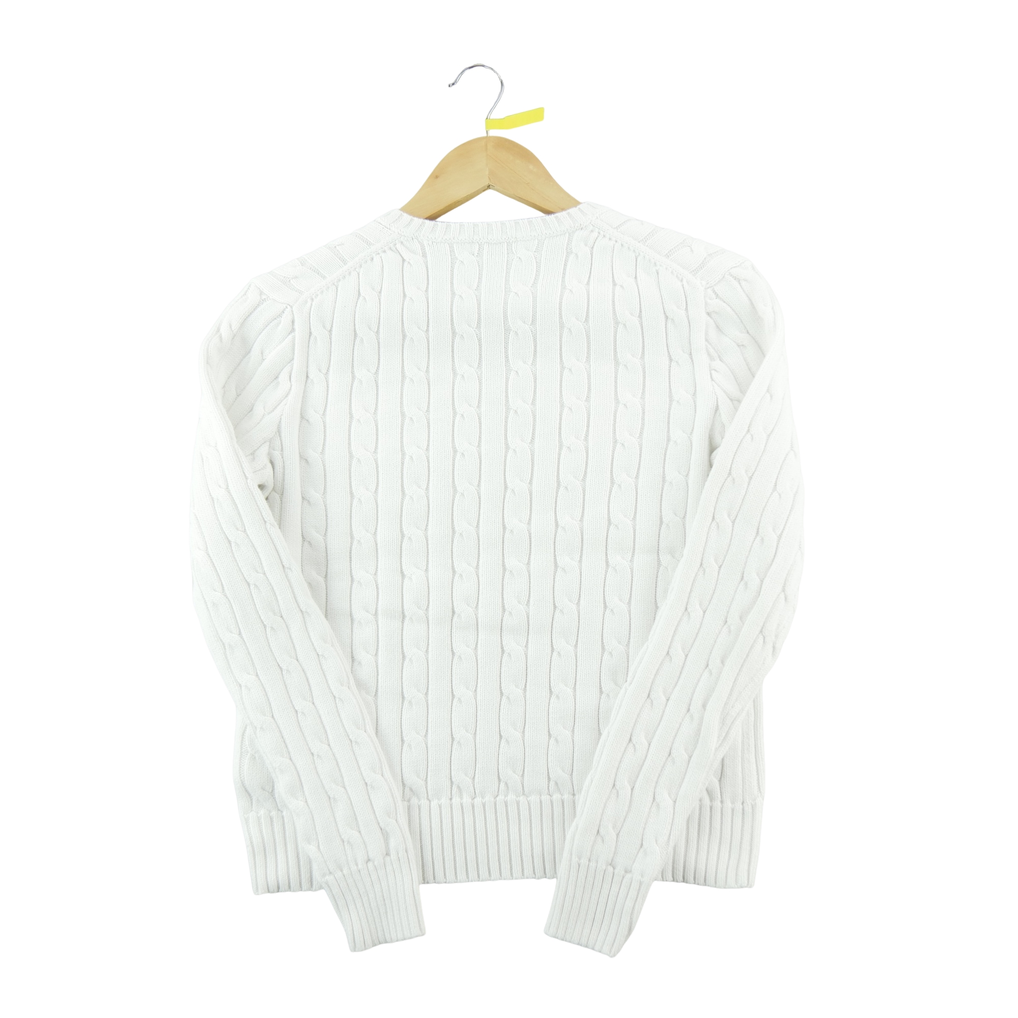 Pull Femme  Cable Knit Blanc 2