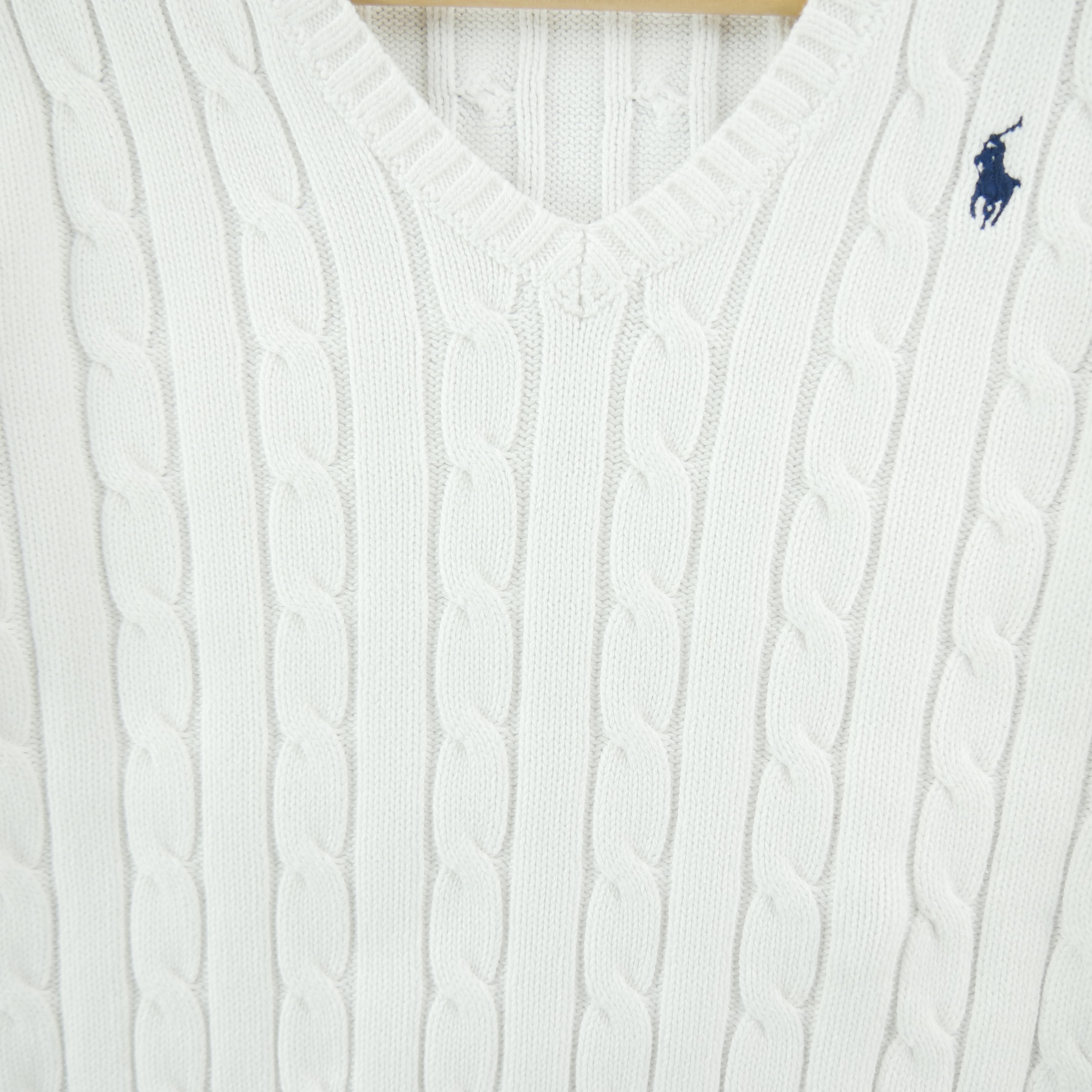 Pull Femme  Cable Knit Blanc 4