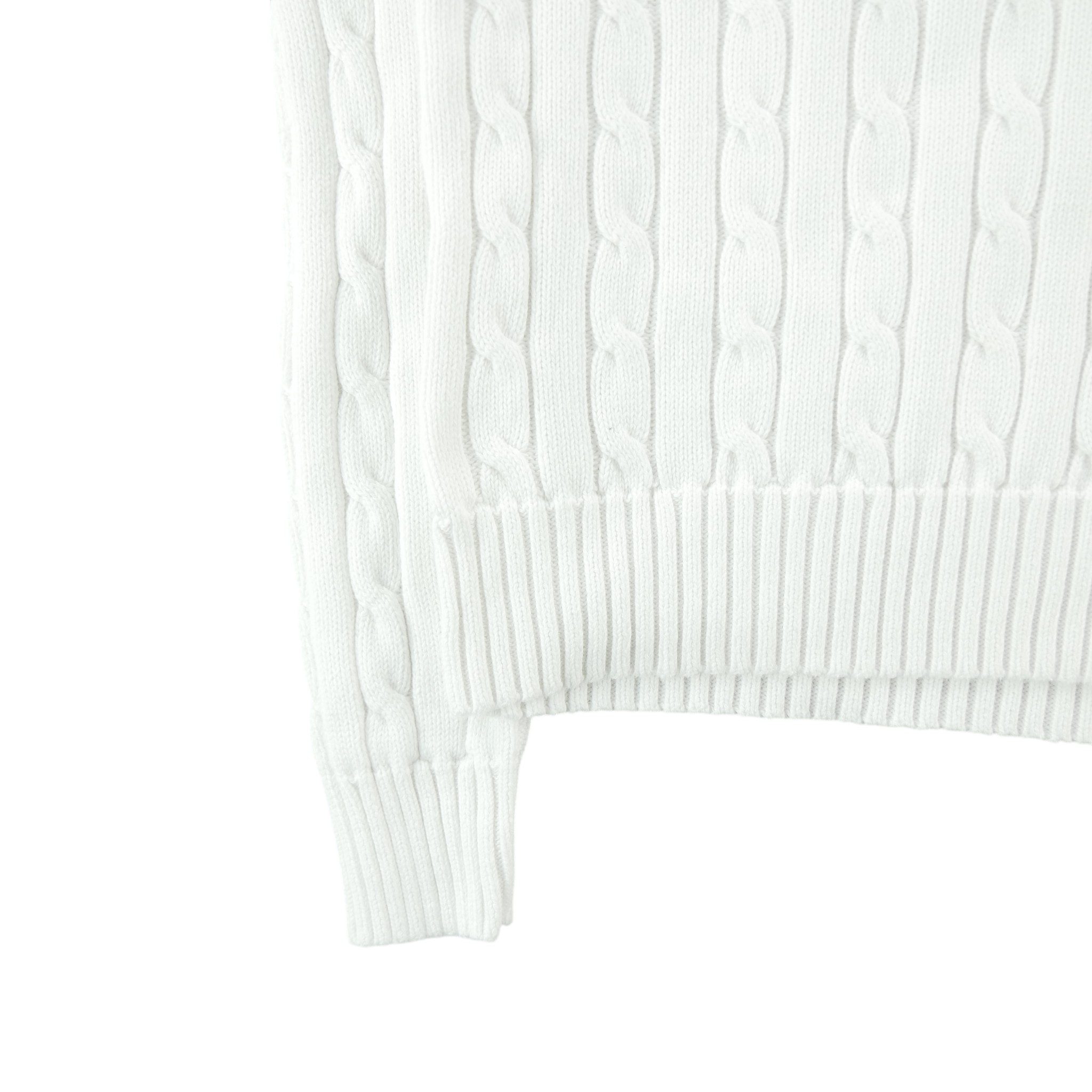 Pull Femme  Cable Knit Blanc 5