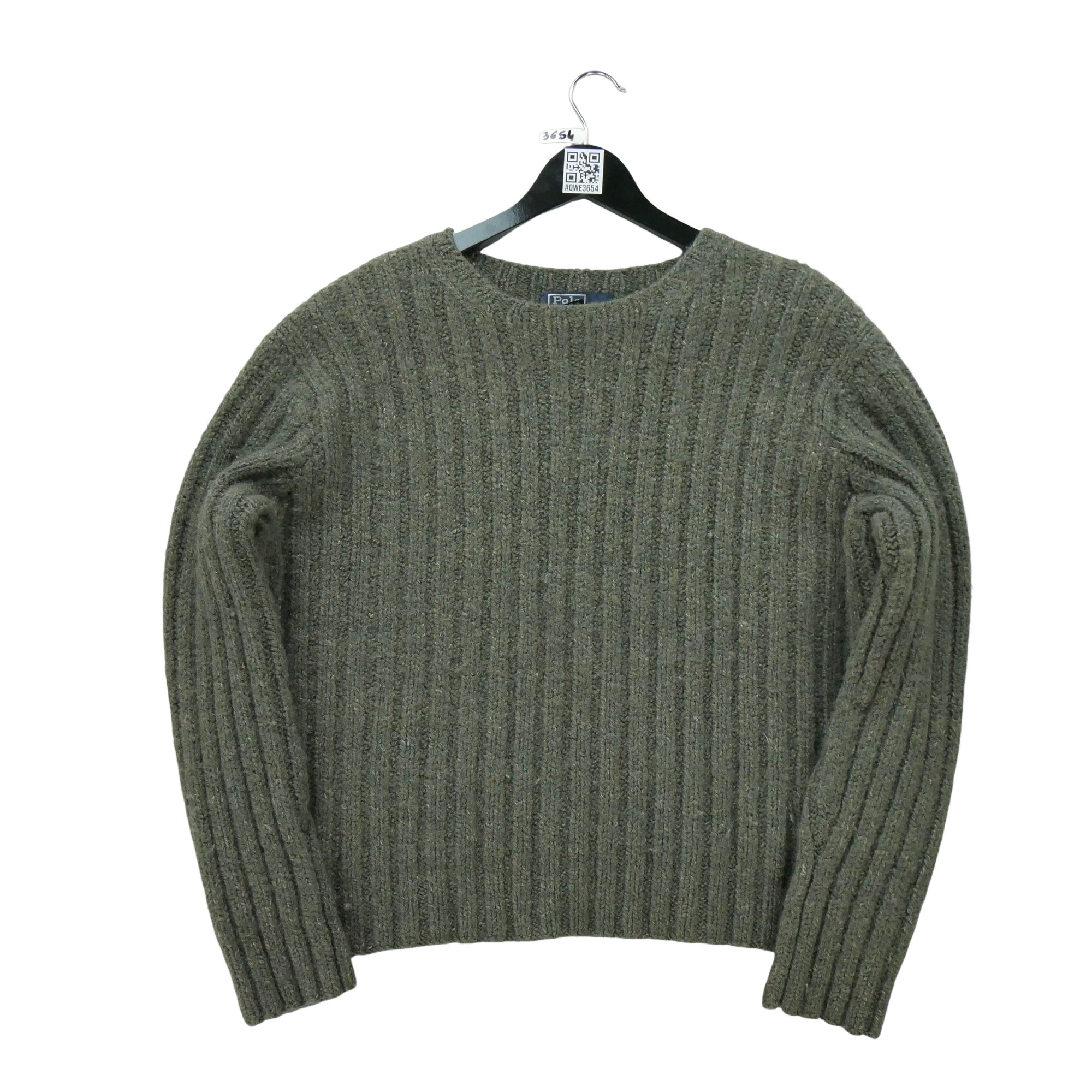 Pull Femme  en laine et lin Kaki 3
