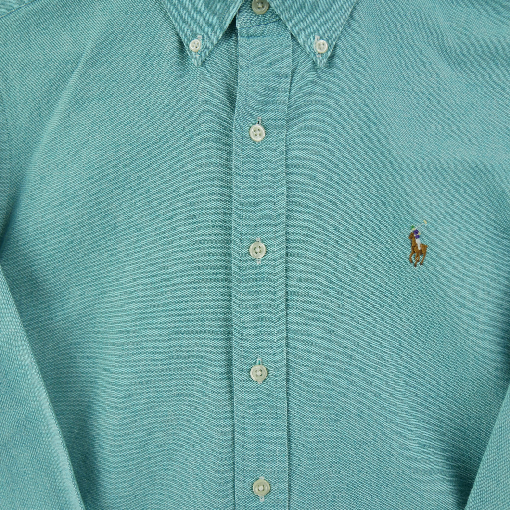 Chemise classiques Homme uni Turquoise 3