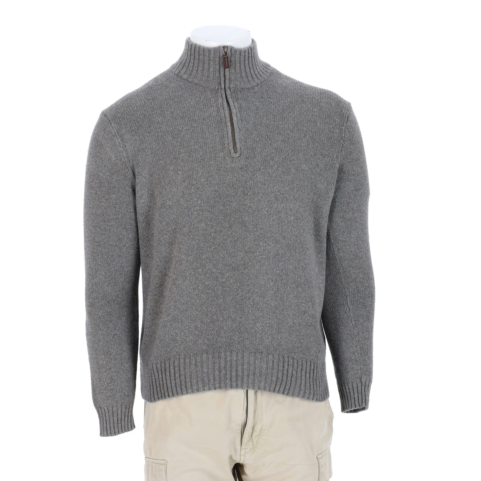 Pull Homme  soie et cachemire Gris 1
