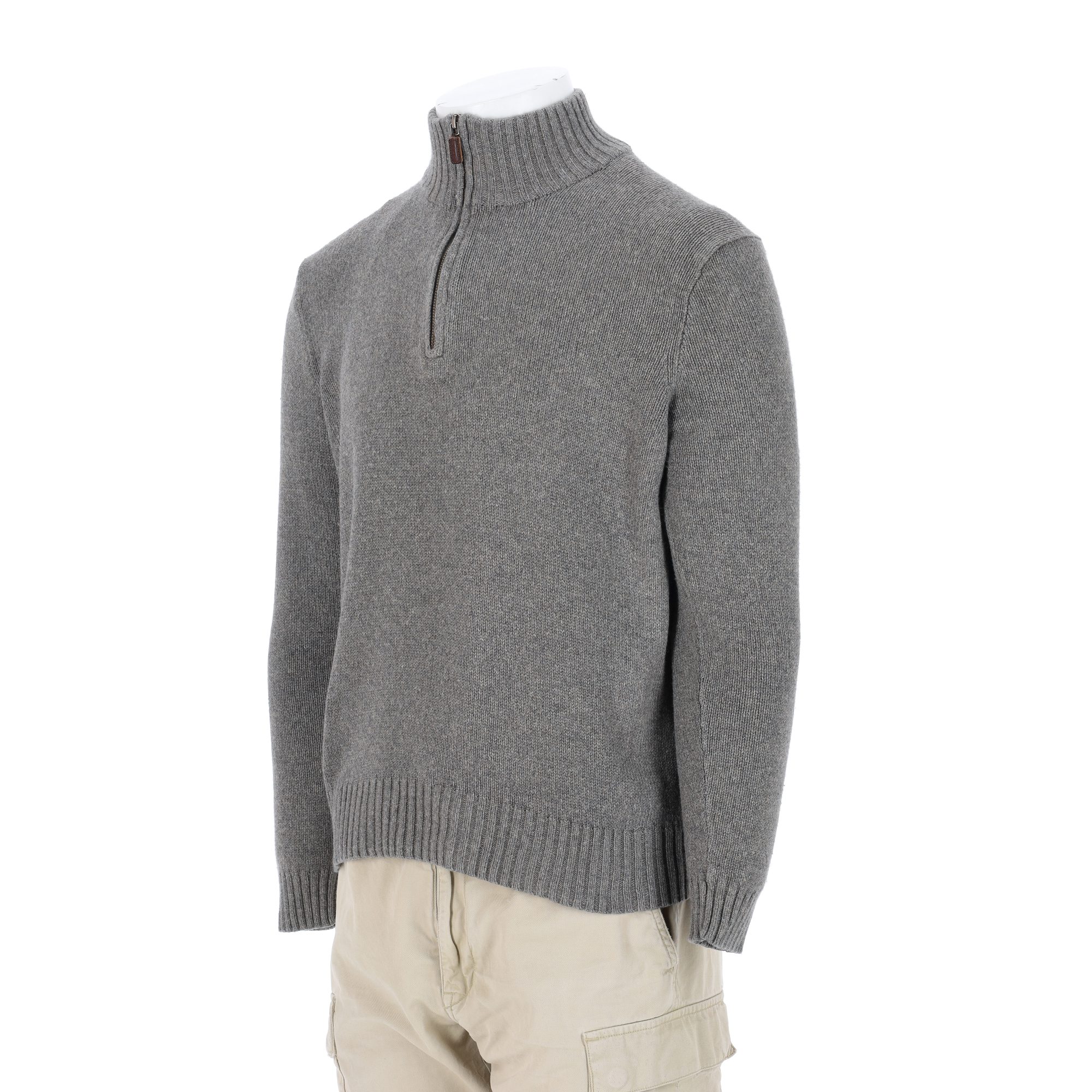 Pull Homme  soie et cachemire Gris 3