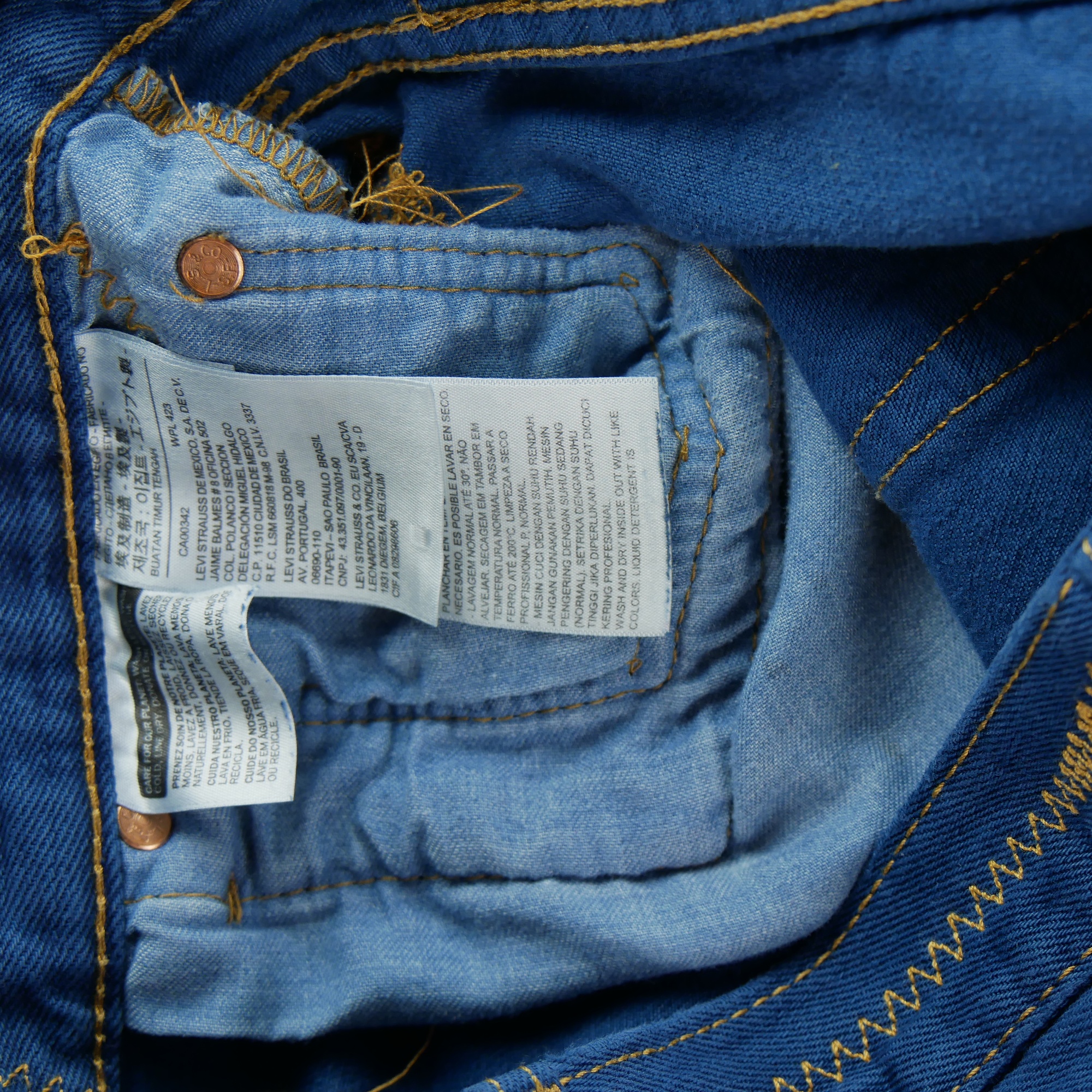 Jean Homme Upcycling Levis Bleu 7