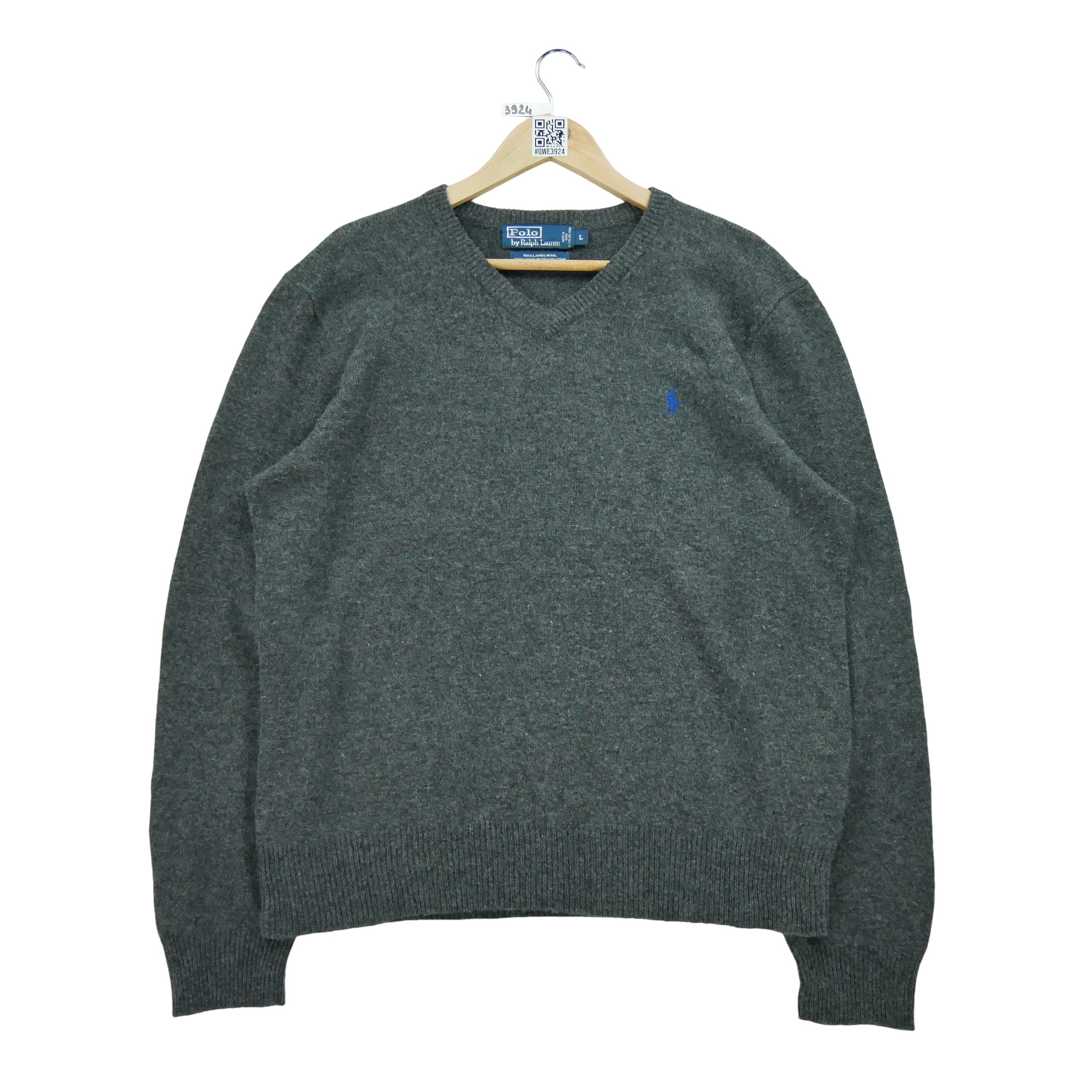 Pull Homme  100% Laine Gris 1
