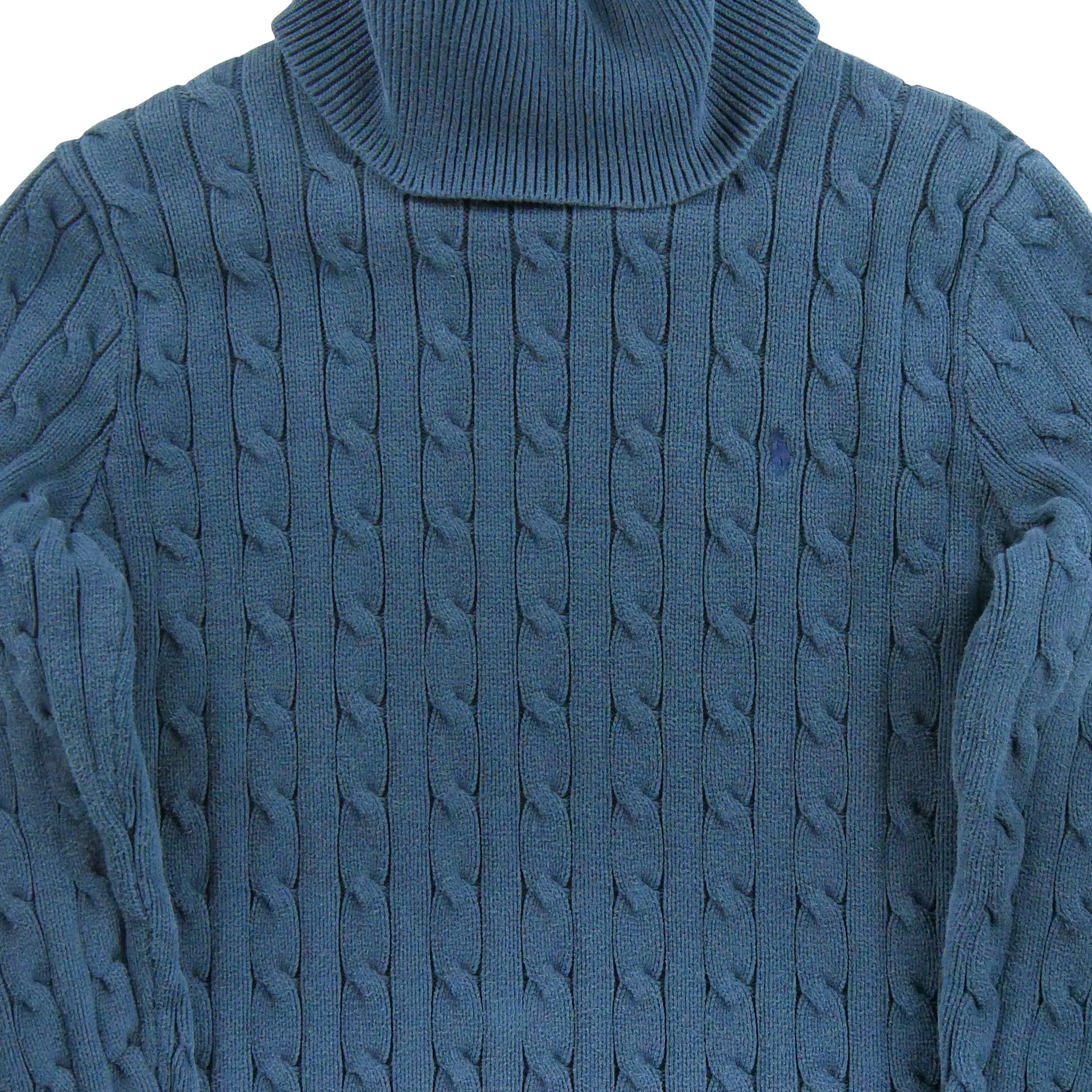 Pull Femme  en maille torsadée Marine 3