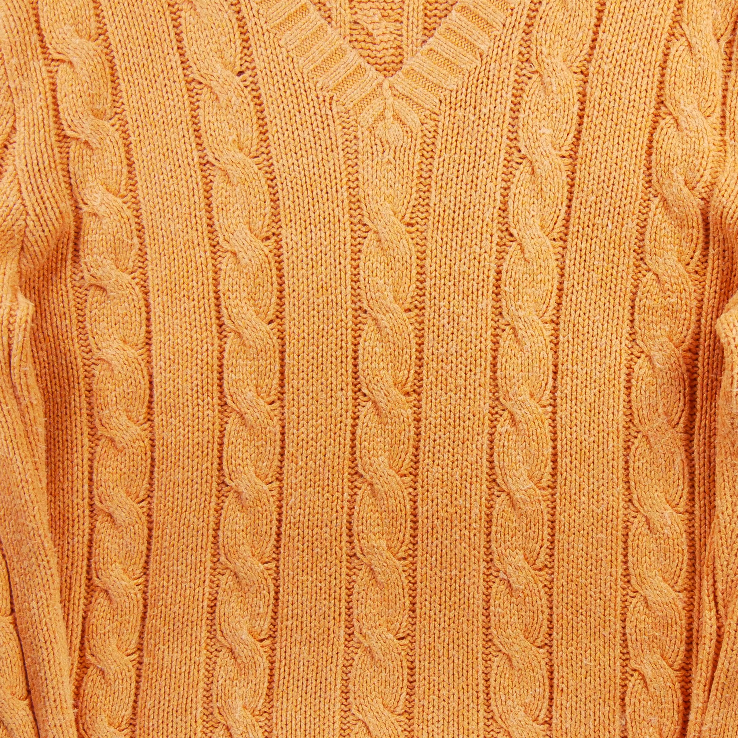 Pull Homme  100% soie Orange 3