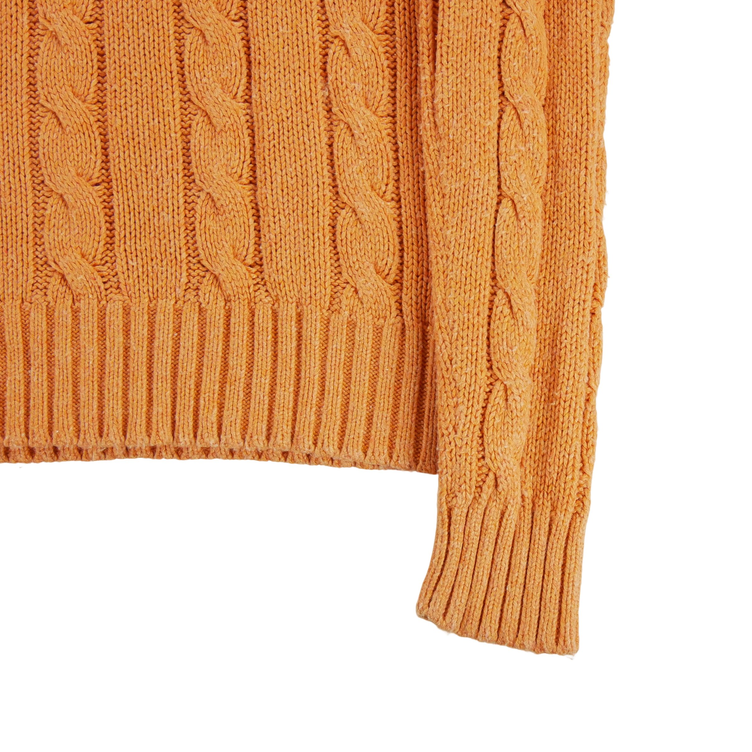 Pull Homme  100% soie Orange 5