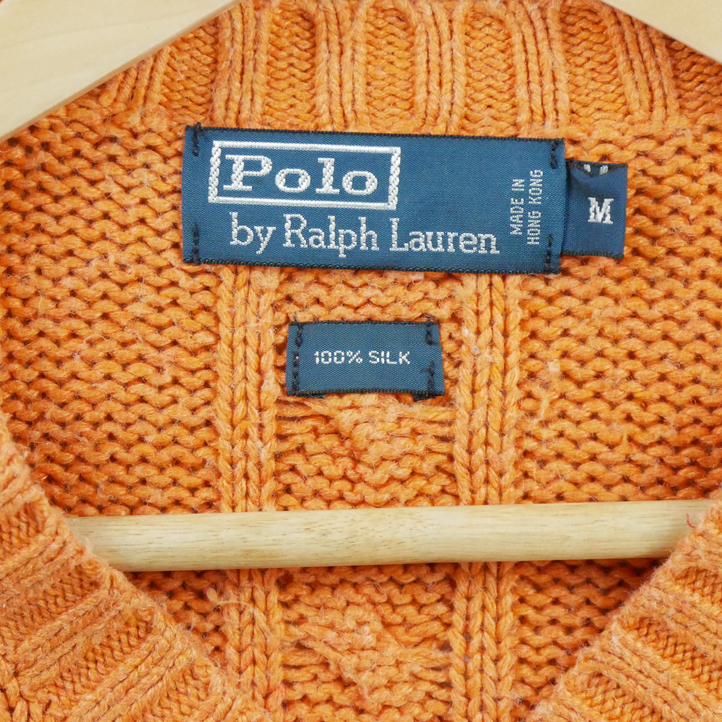 Pull Homme  100% soie Orange 6
