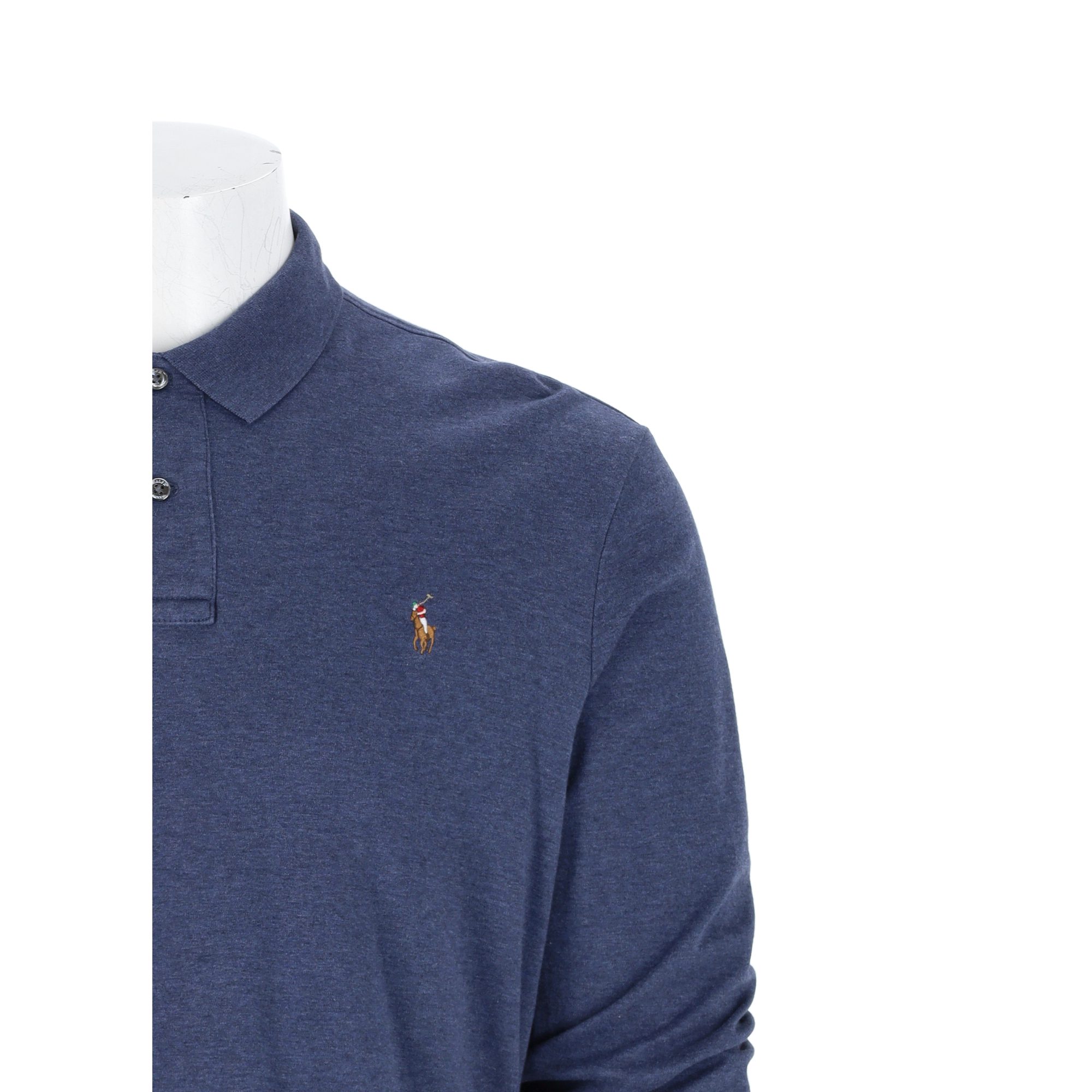 Polo manches longues Homme  Marine 6