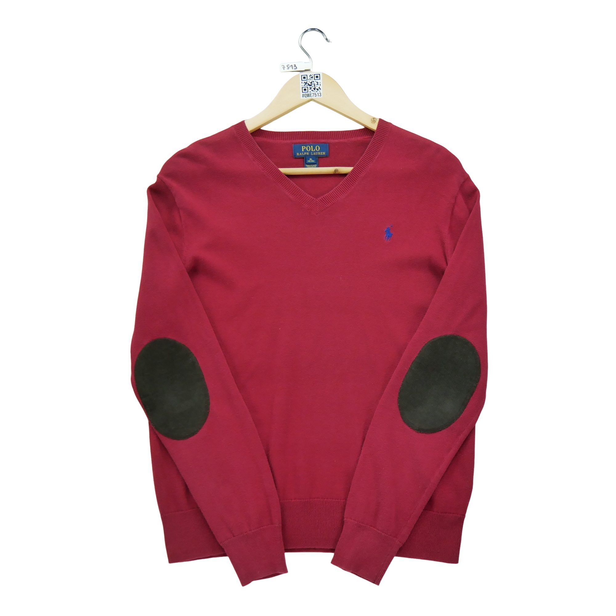 Pull Homme  Col V Rouge 1