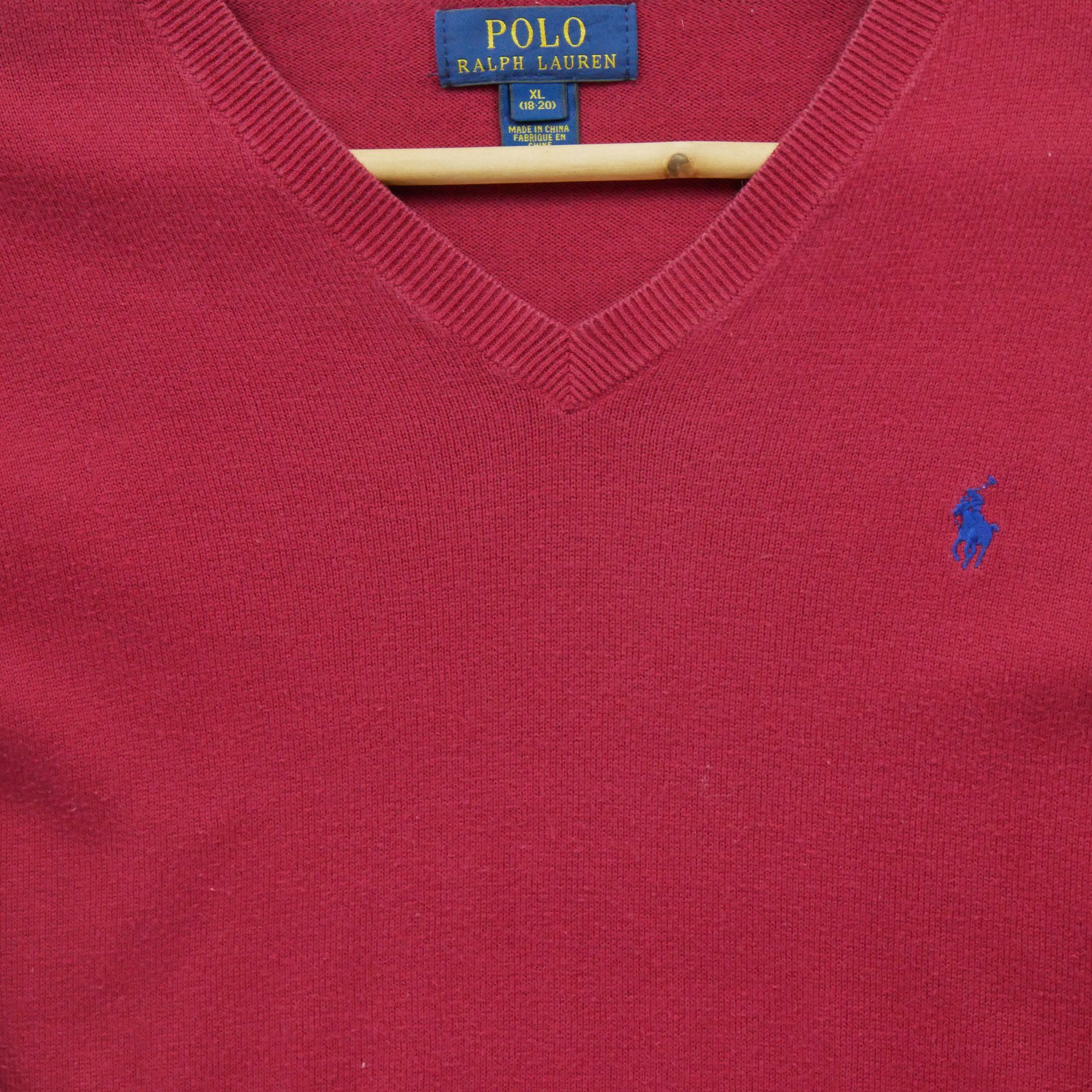 Pull Homme  Col V Rouge 3