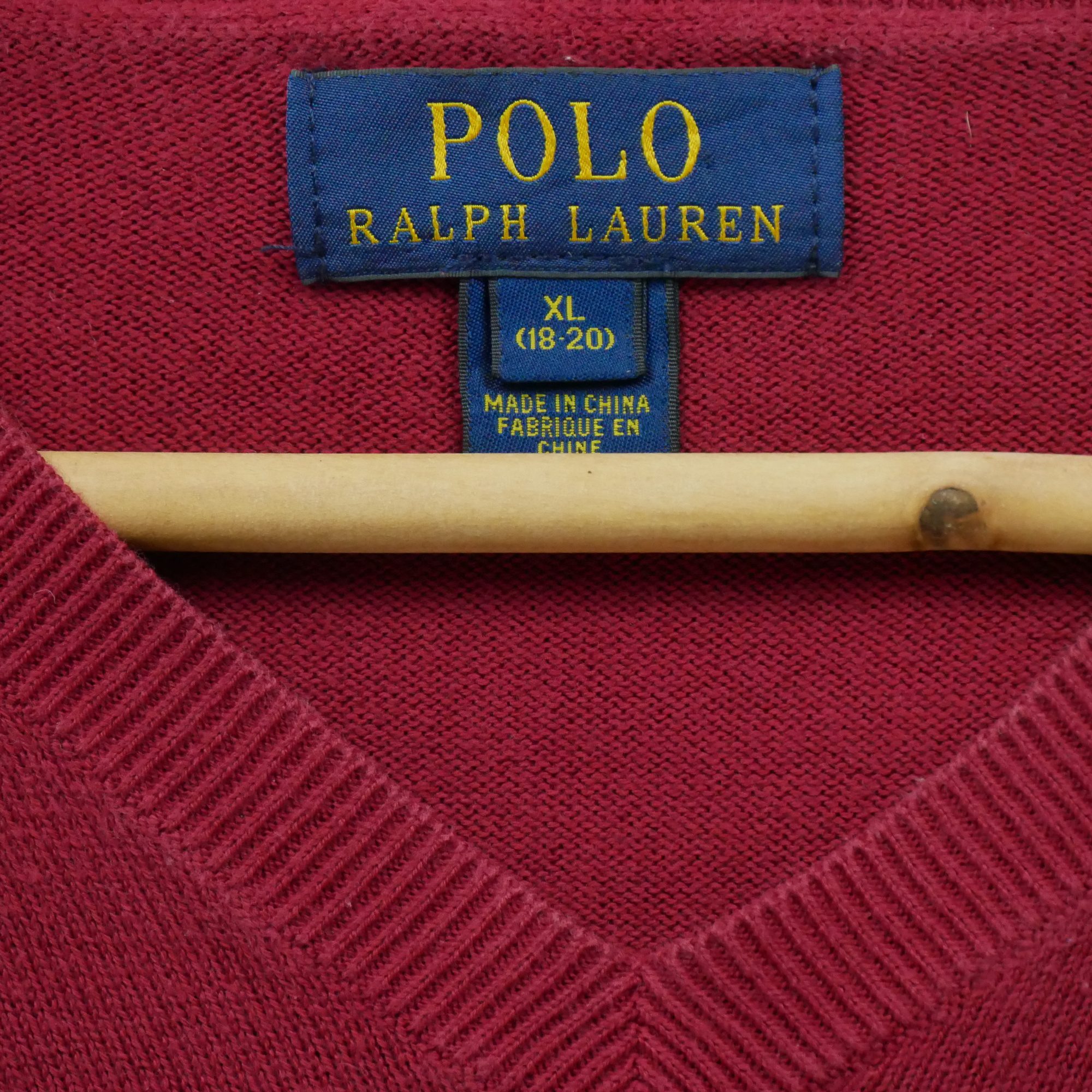 Pull Homme  Col V Rouge 6