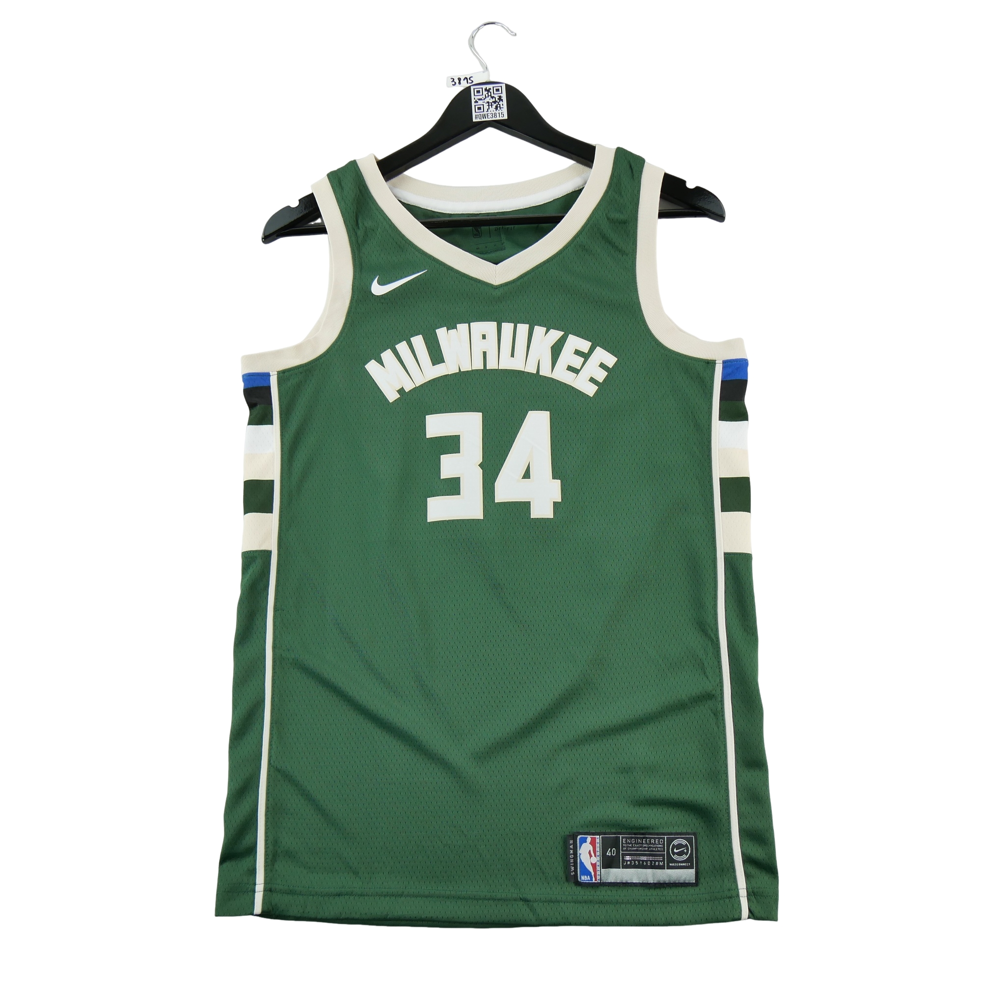 Maillot Homme NBA Milwaukee Bucks Vert 1