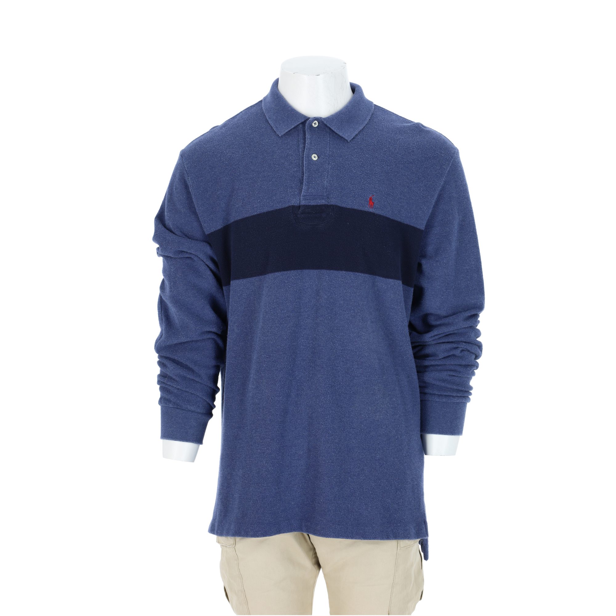 Polo manches longues Homme  Bleu - Excellent état