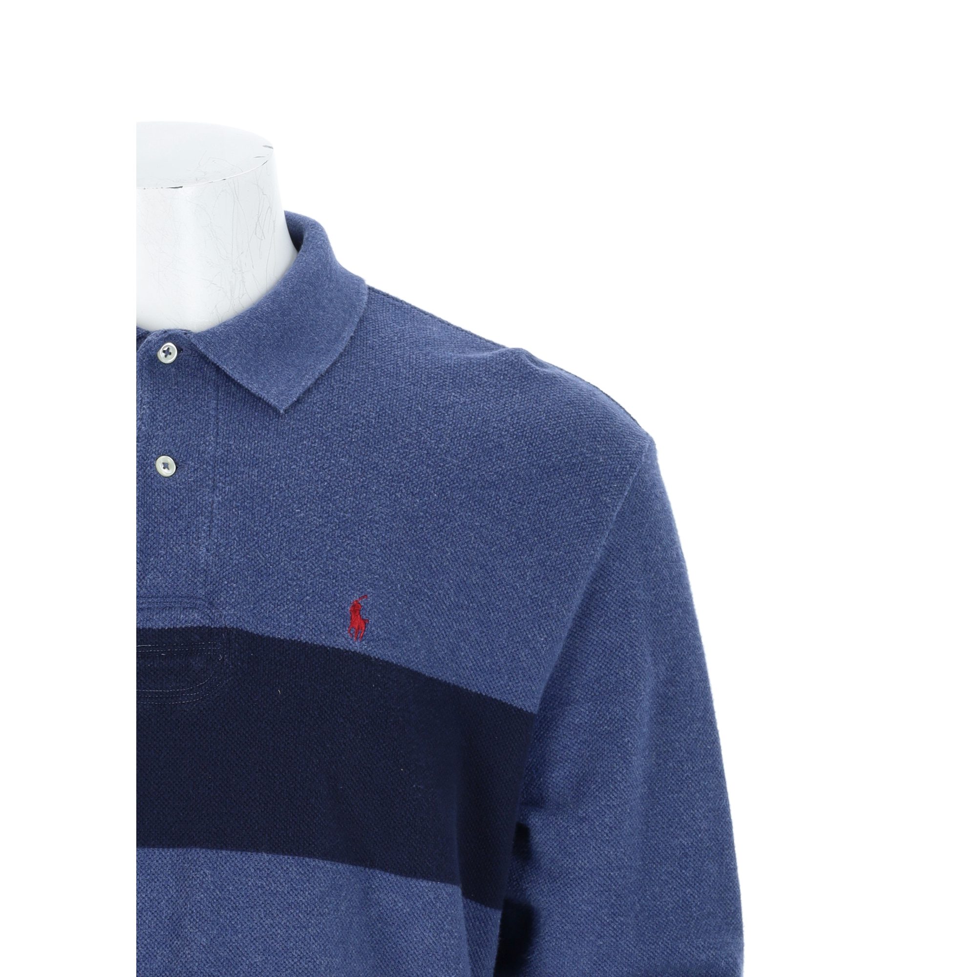 Polo manches longues Homme  Bleu 7