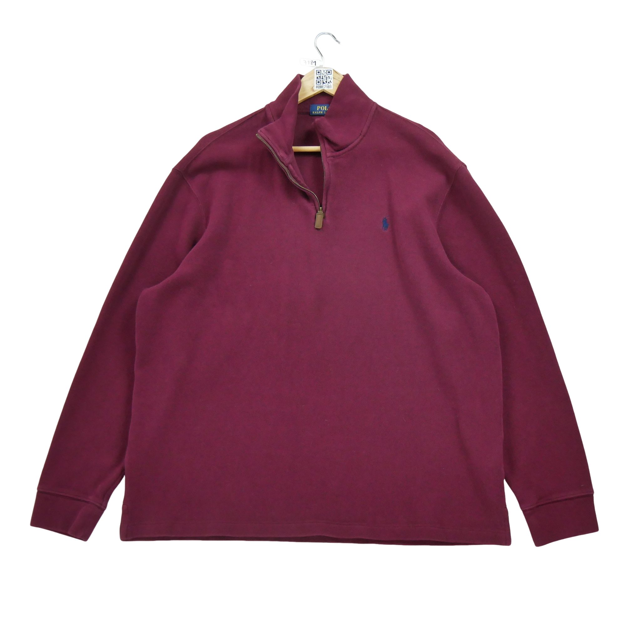 Pull Homme  demi-zippé Bordeaux - Excellent état