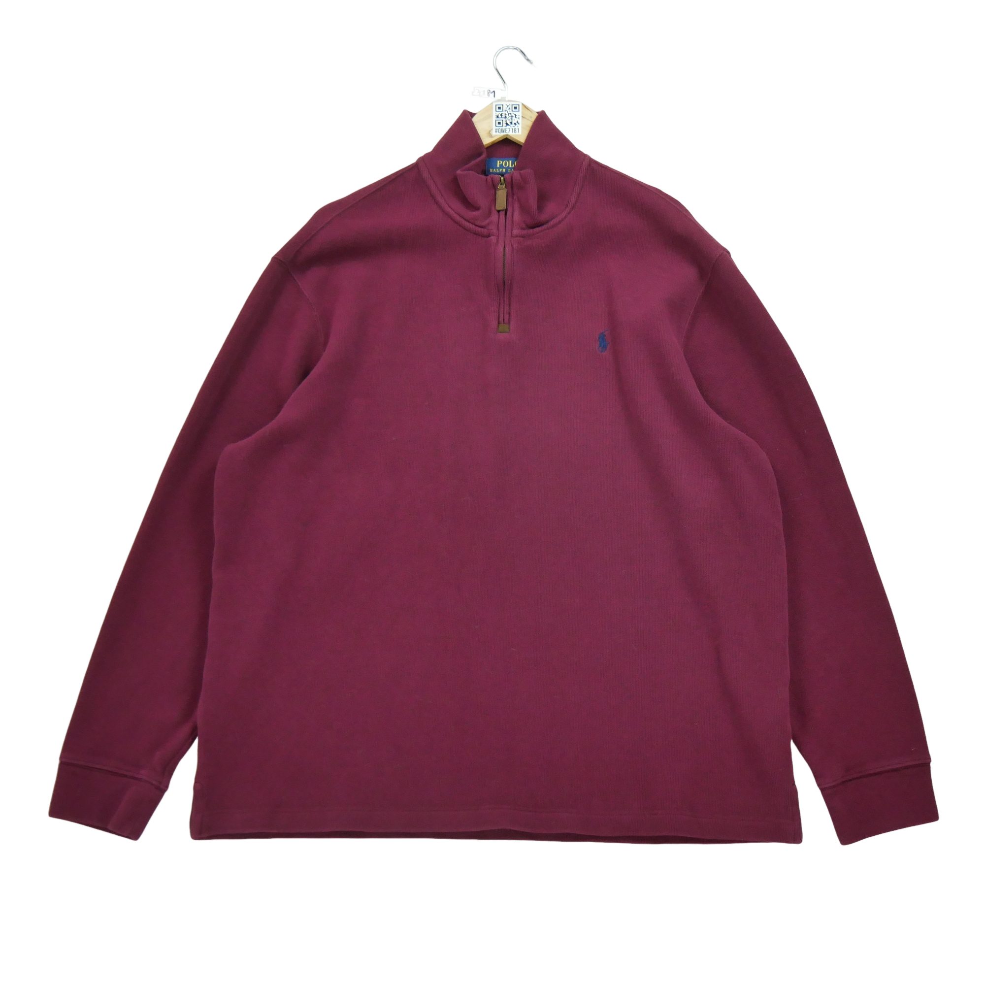 Pull Homme  demi-zippé Bordeaux 3