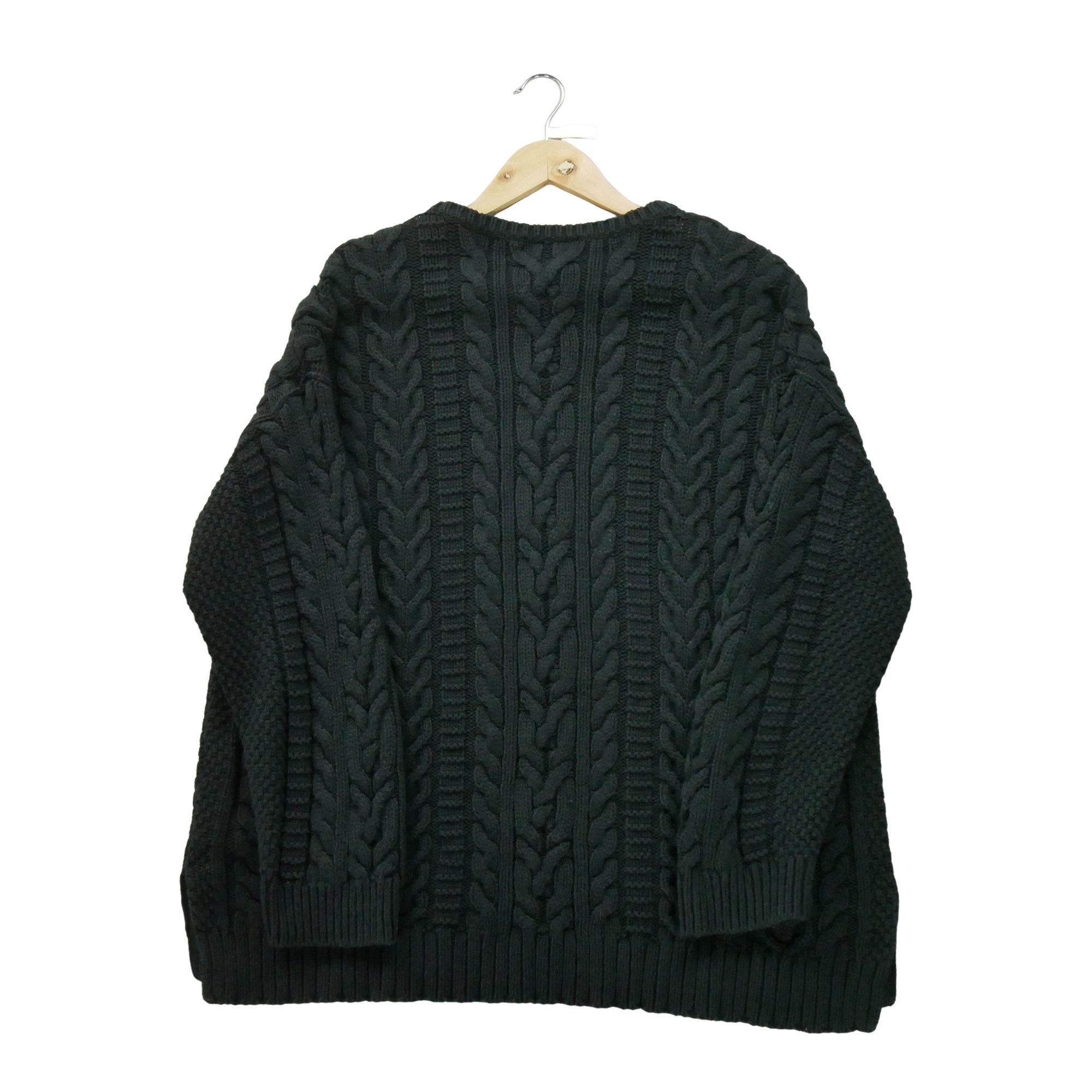 Pull Femme  en maille torsadée Noir 2