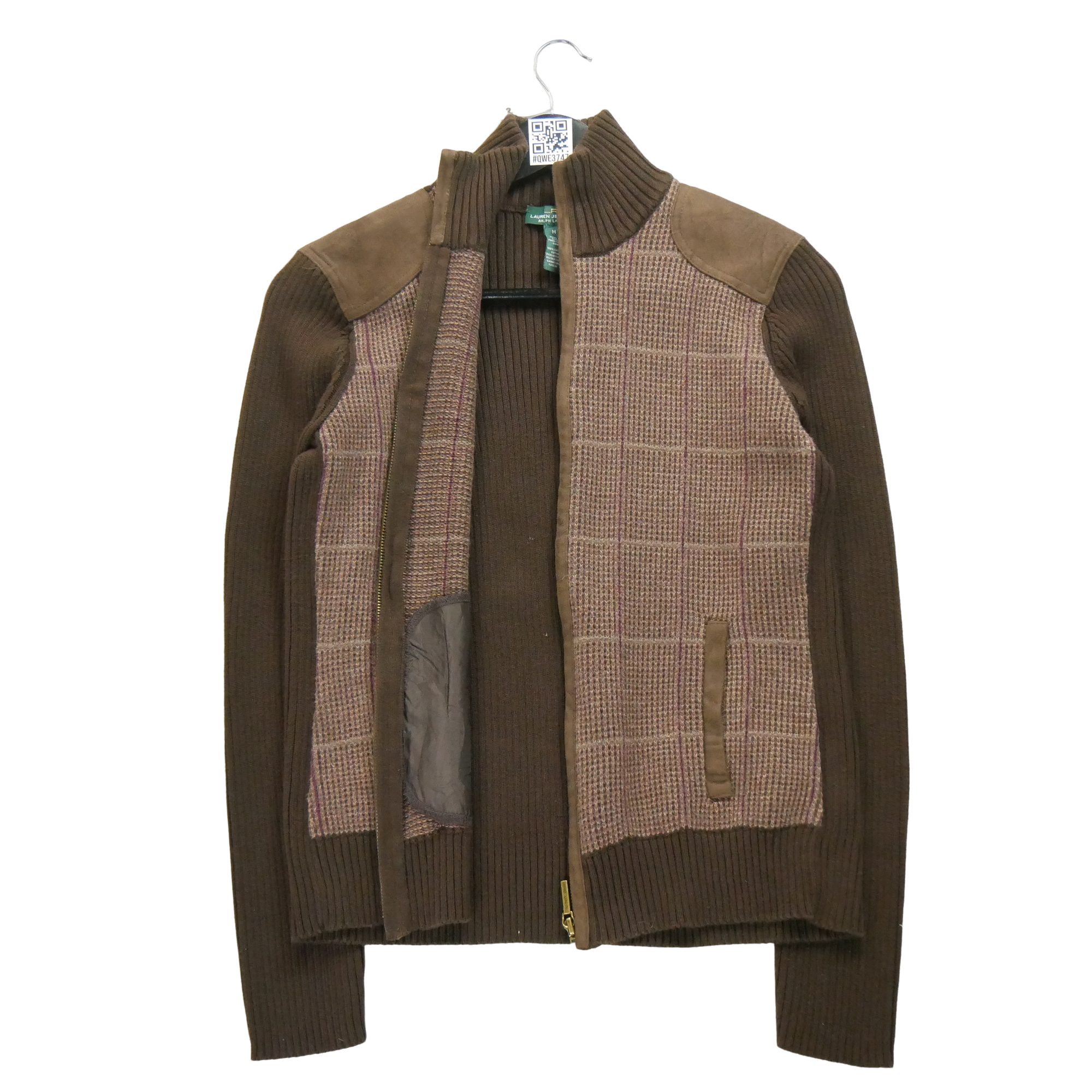 Pull Femme  full zip Marron 3