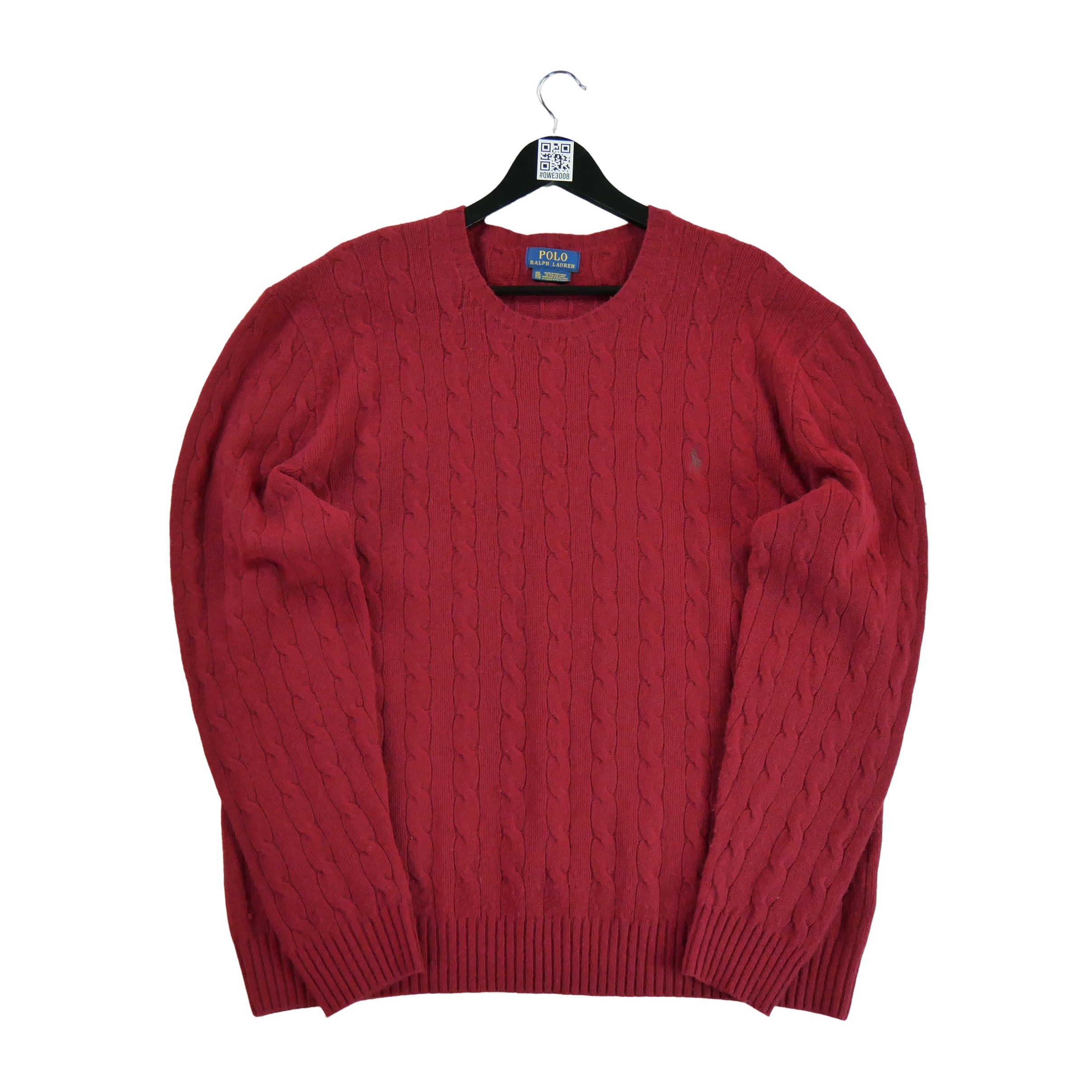 Pull Homme  en maille torsadée Rouge 1