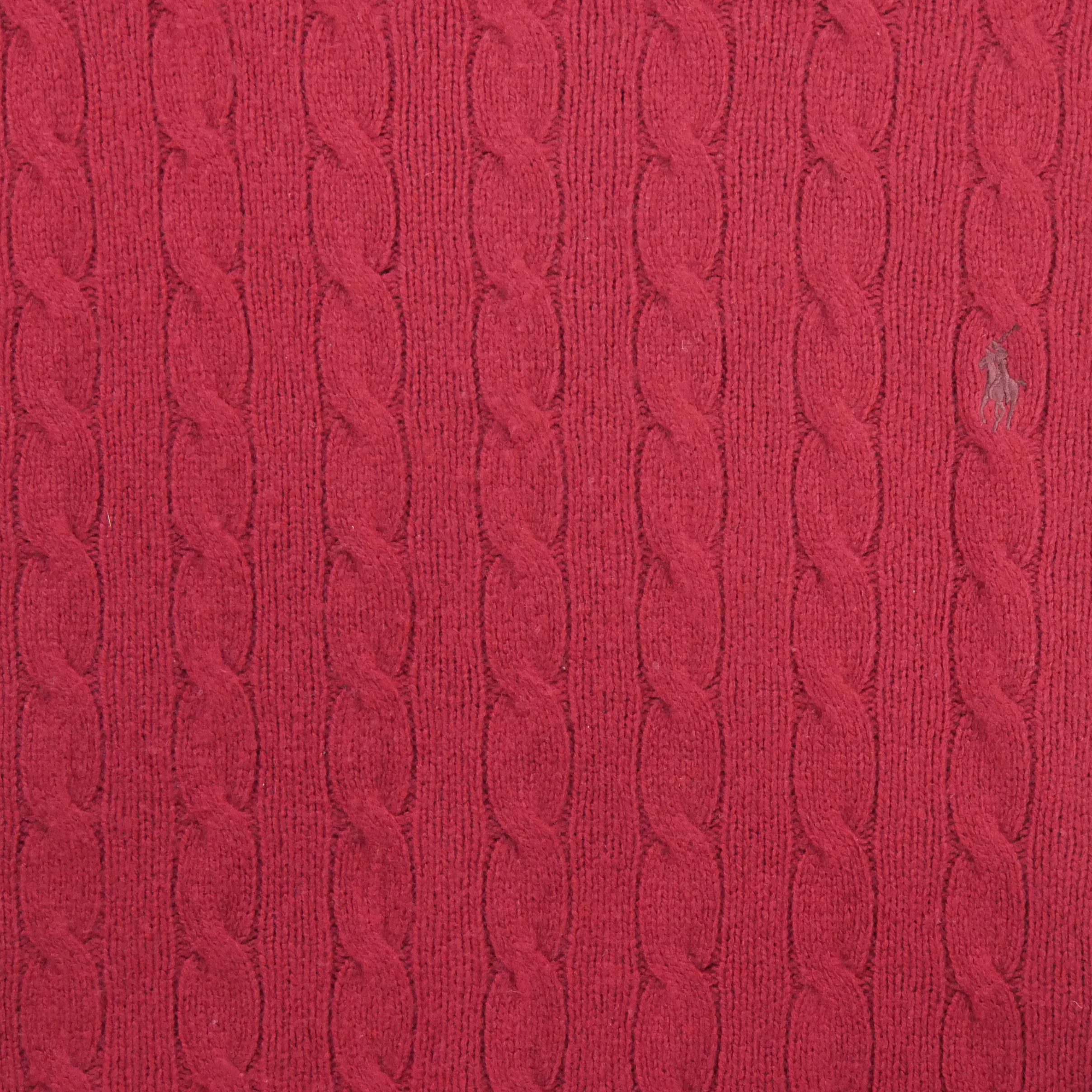 Pull Homme  en maille torsadée Rouge 3