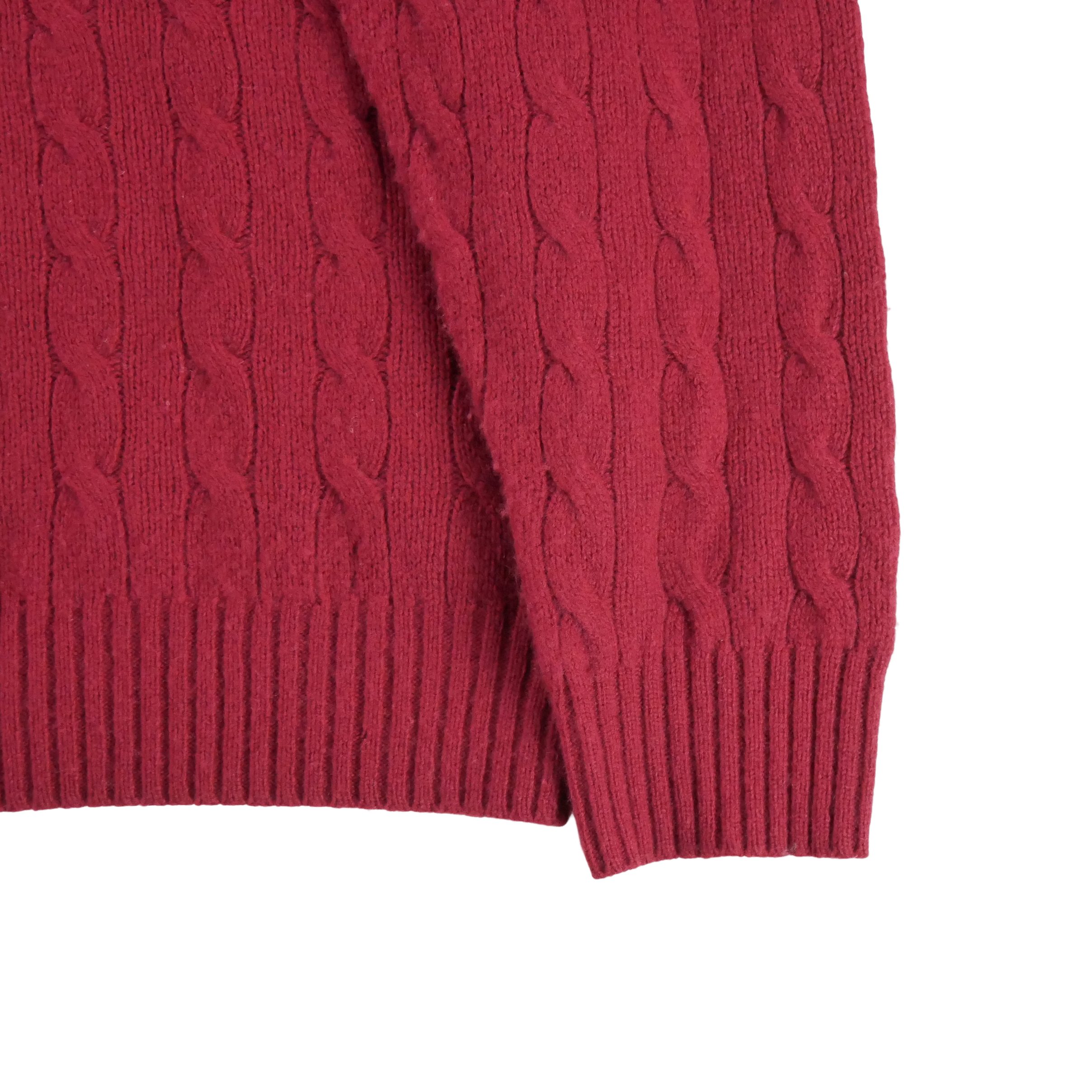 Pull Homme  en maille torsadée Rouge 4