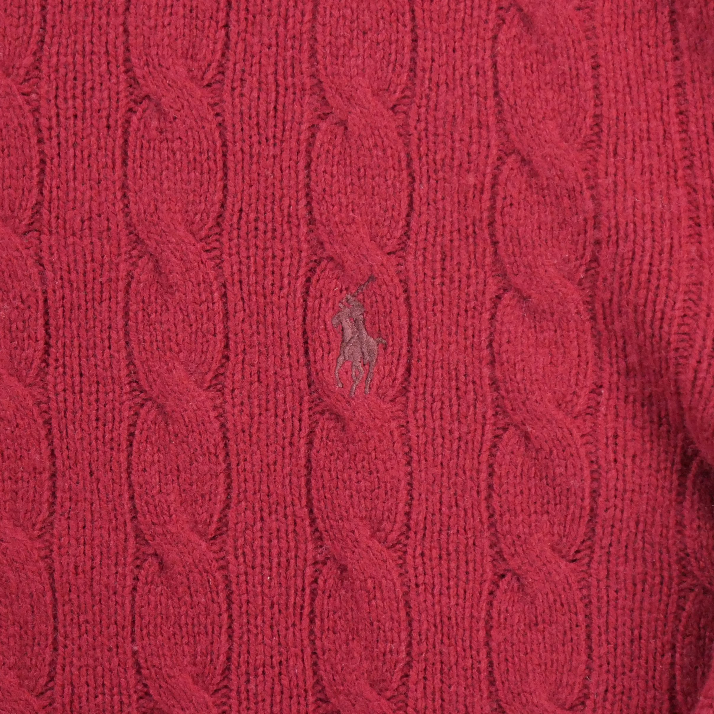 Pull Homme  en maille torsadée Rouge 5