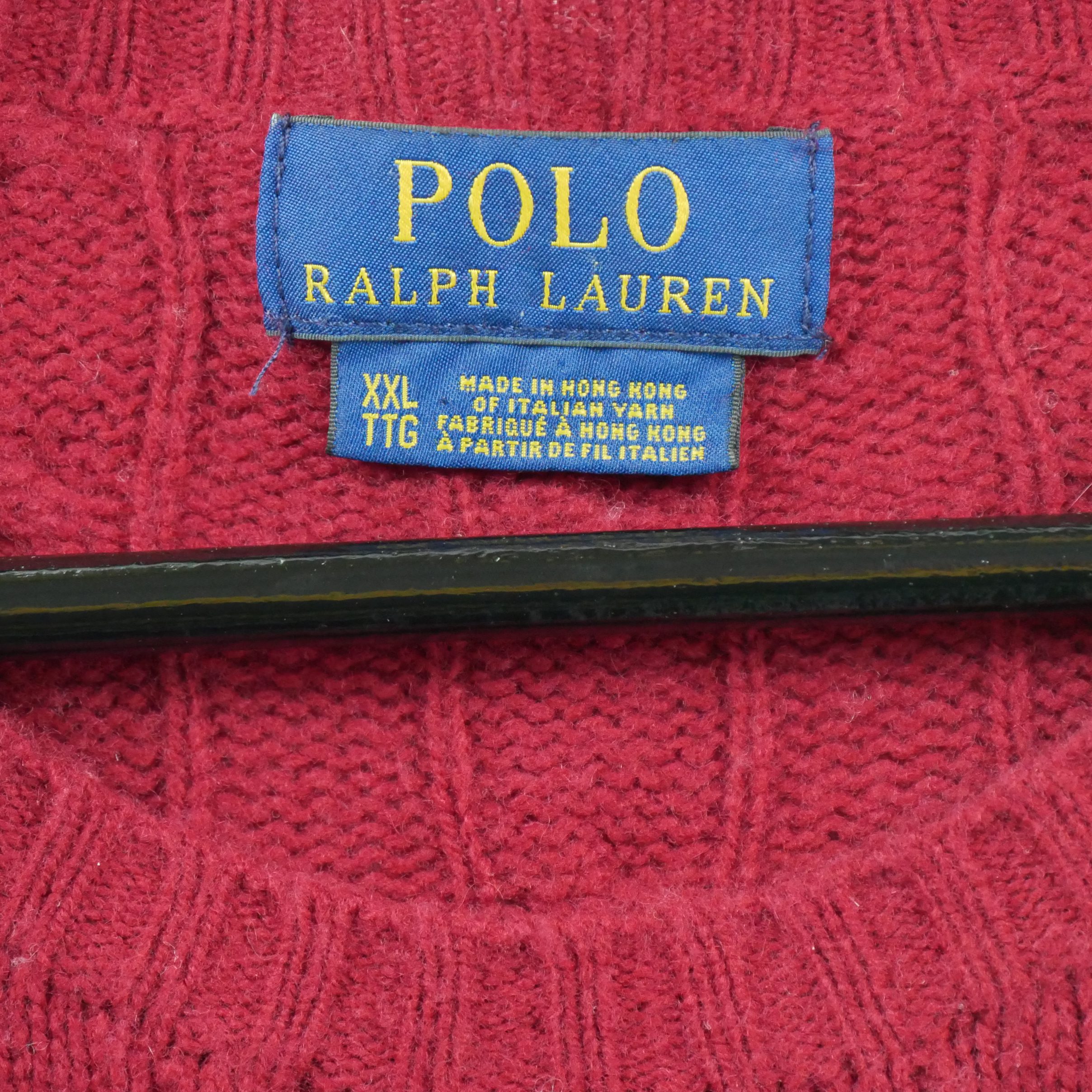 Pull Homme  en maille torsadée Rouge 6