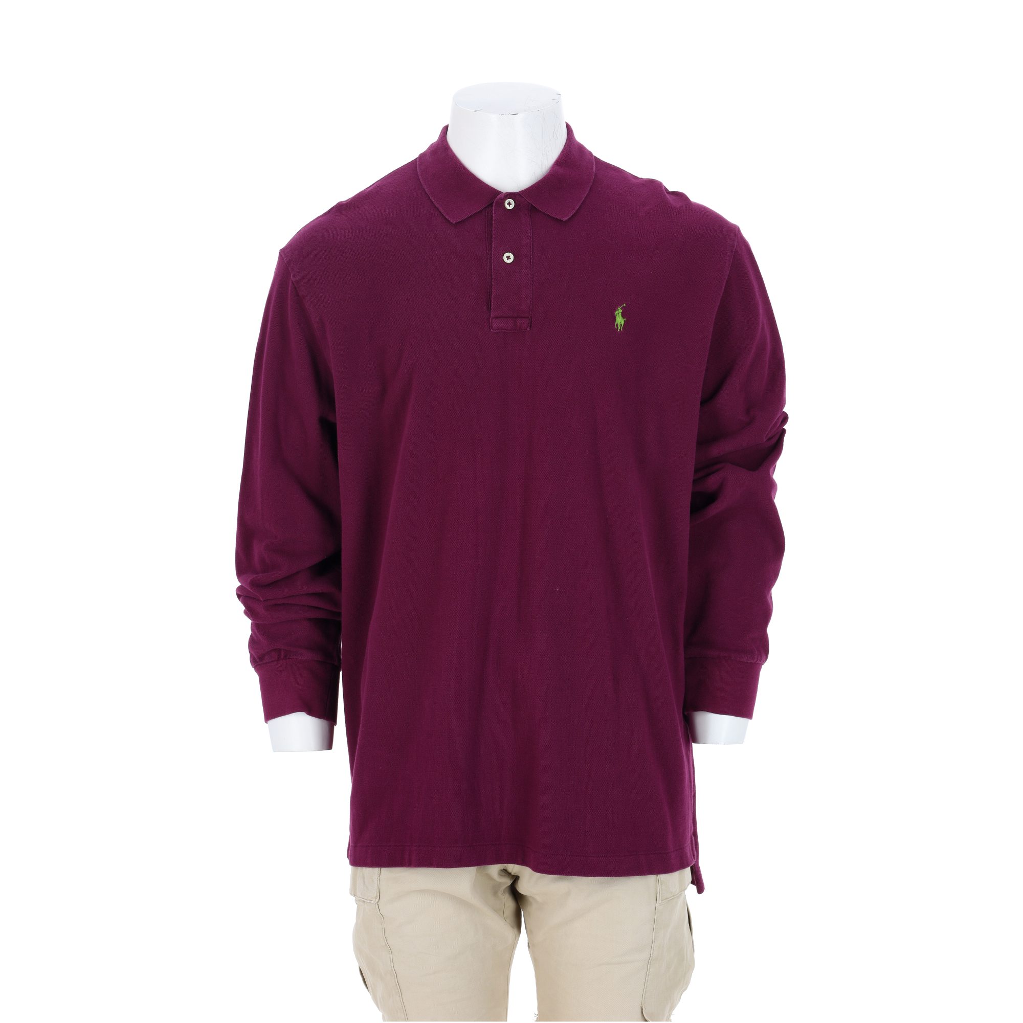 Polo manches longues Homme  Violet 1