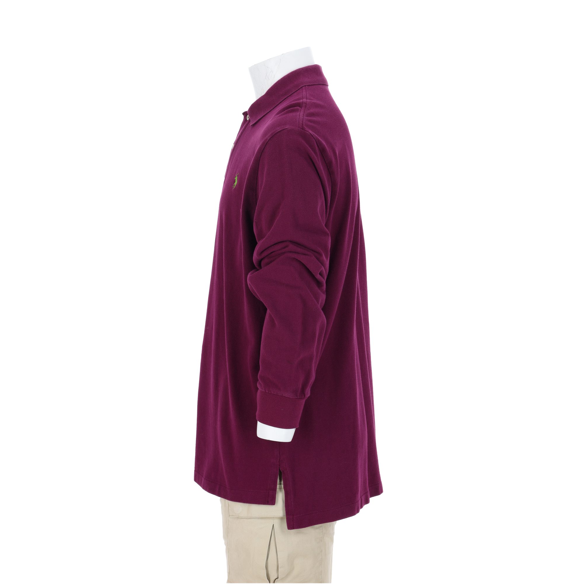 Polo manches longues Homme  Violet 3