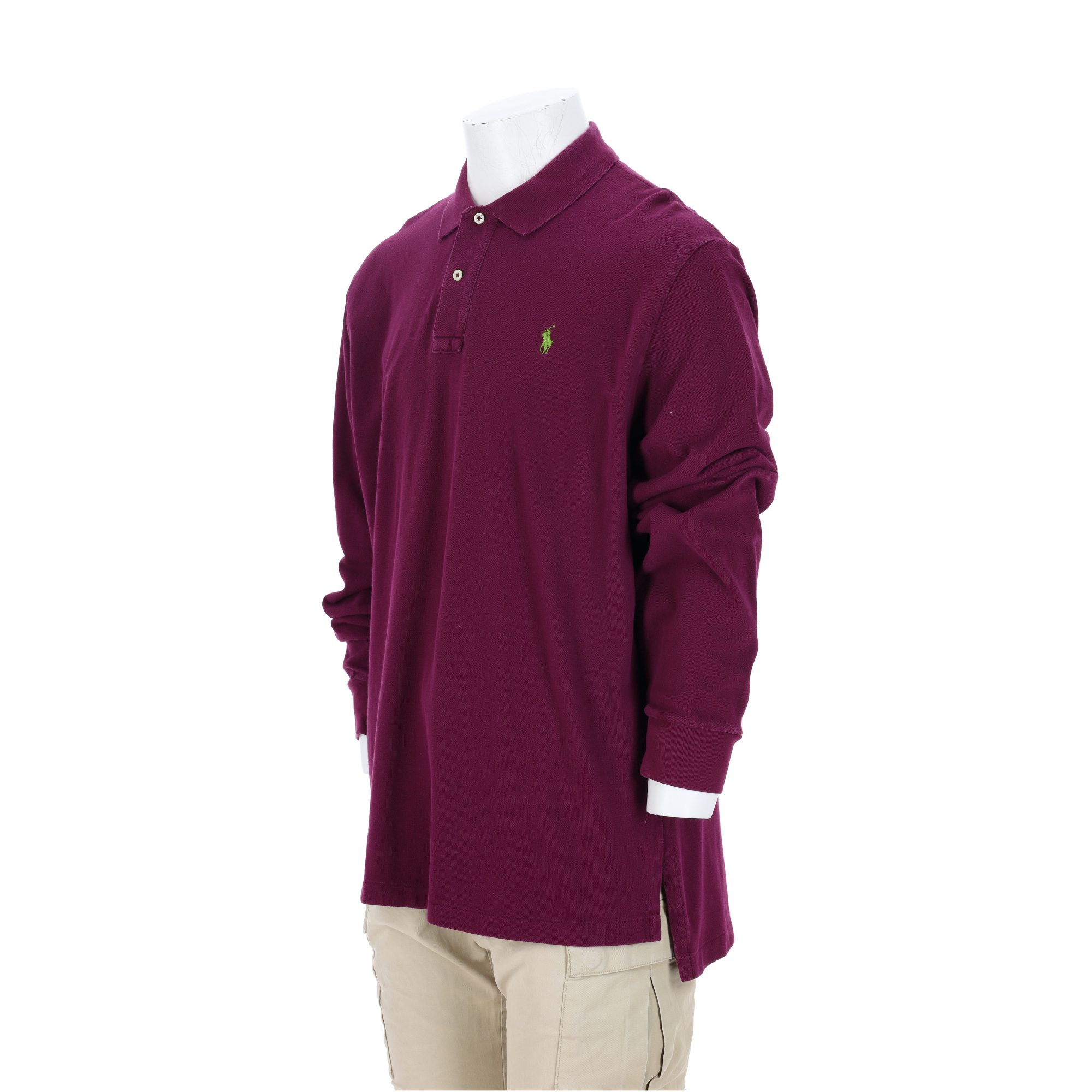 Polo manches longues Homme  Violet 4